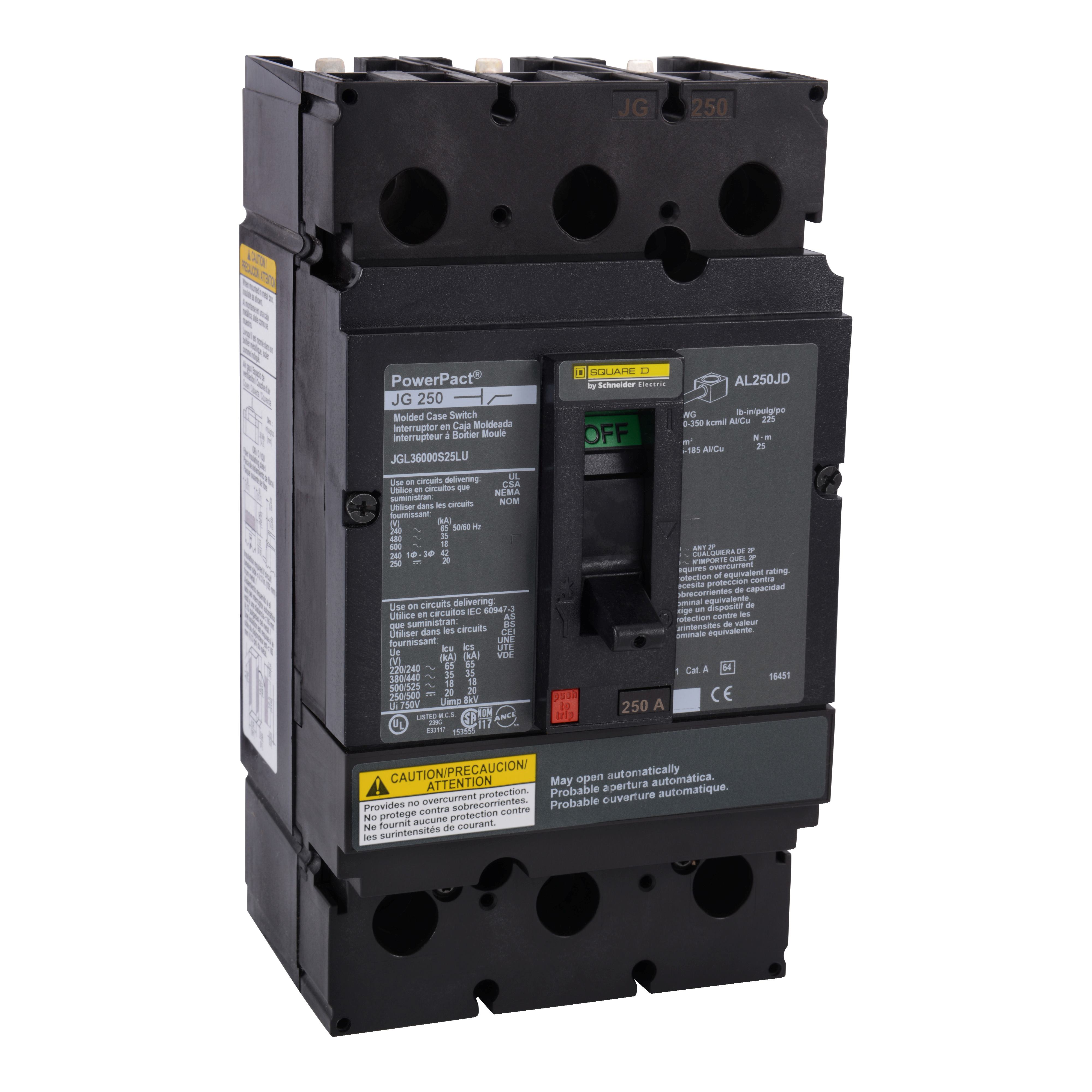 Square D™ JGL36000S25LU Molded Case Circuit Breakers