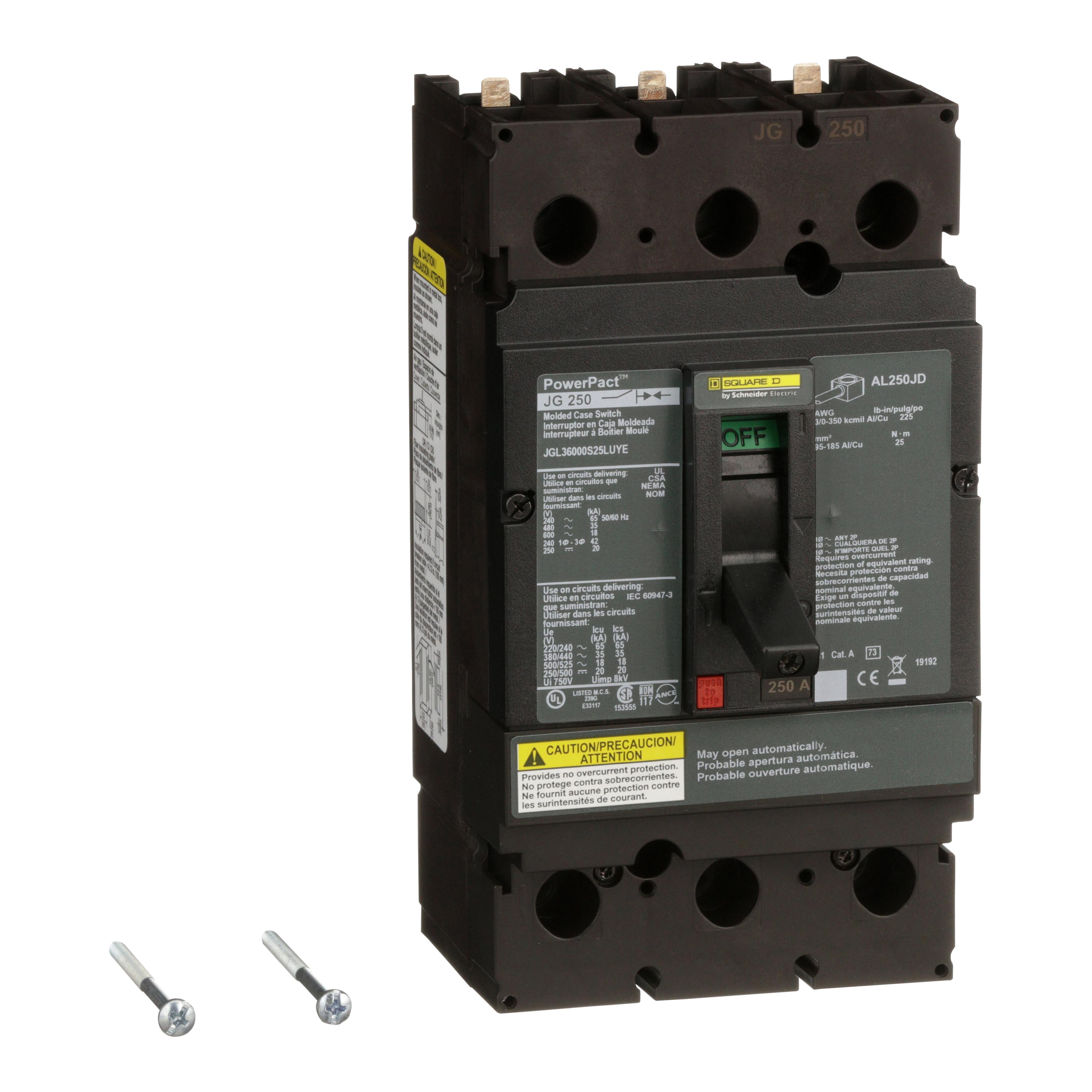 Square D™ JGL36000S25LUYE Molded Case Circuit Breakers