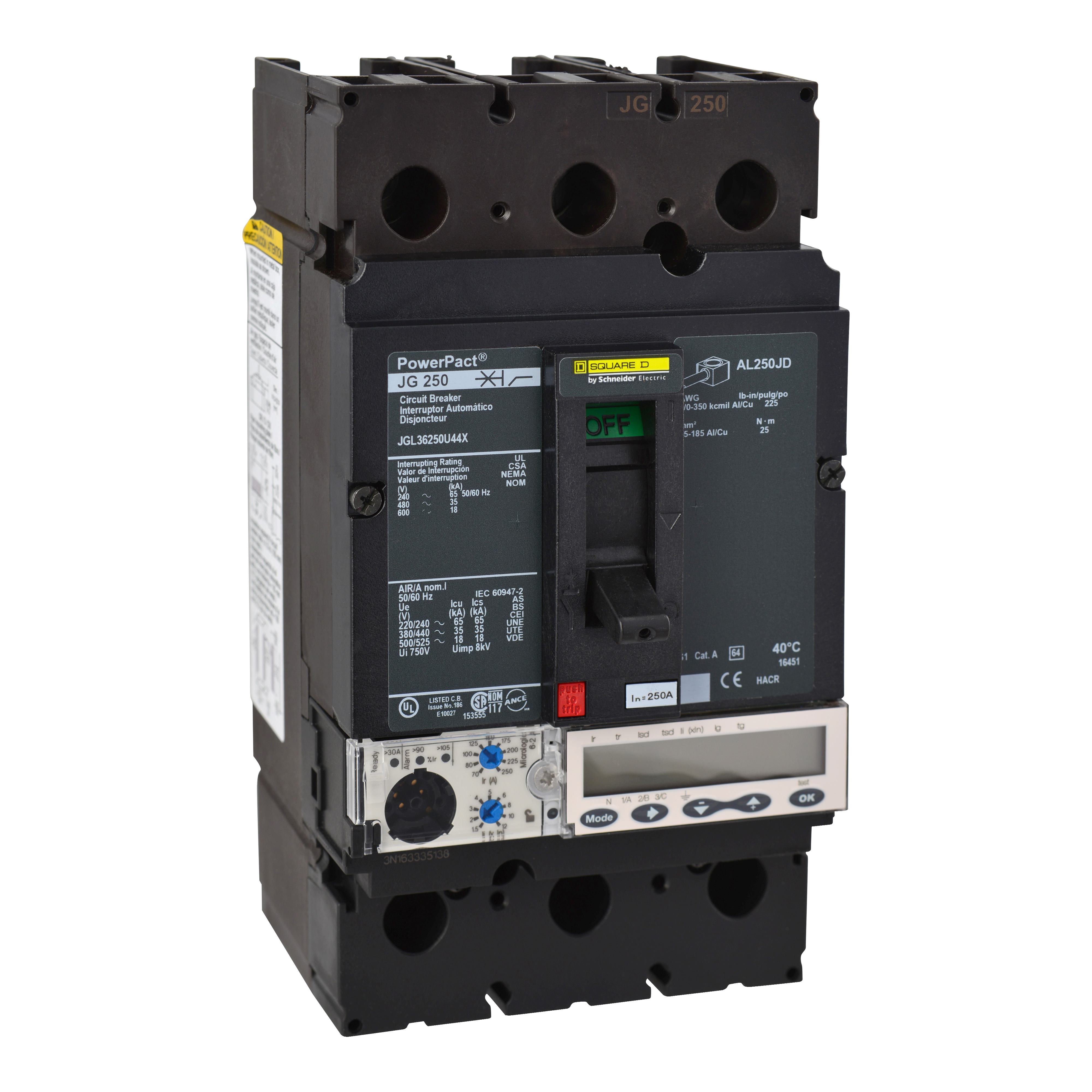 Square D™ JGL36250U44X Molded Case Circuit Breakers