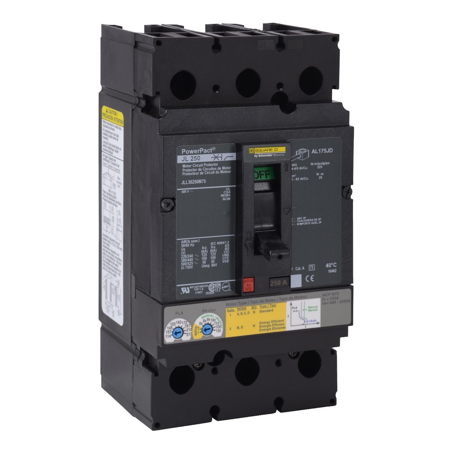 Square D™ JLL36250M75 Motor Circuit Protectors
