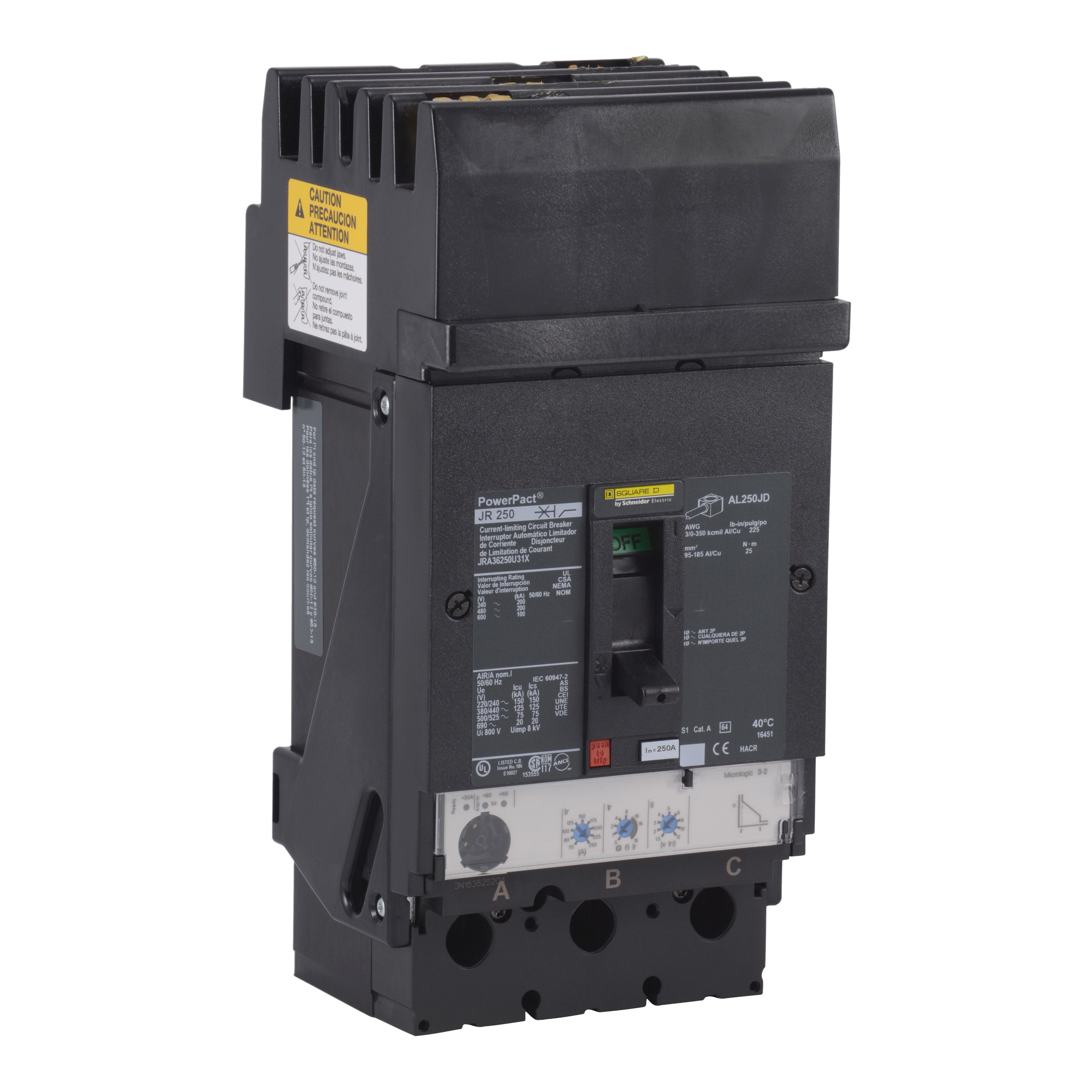 Square D™ JRA36250U33X Molded Case Circuit Breakers