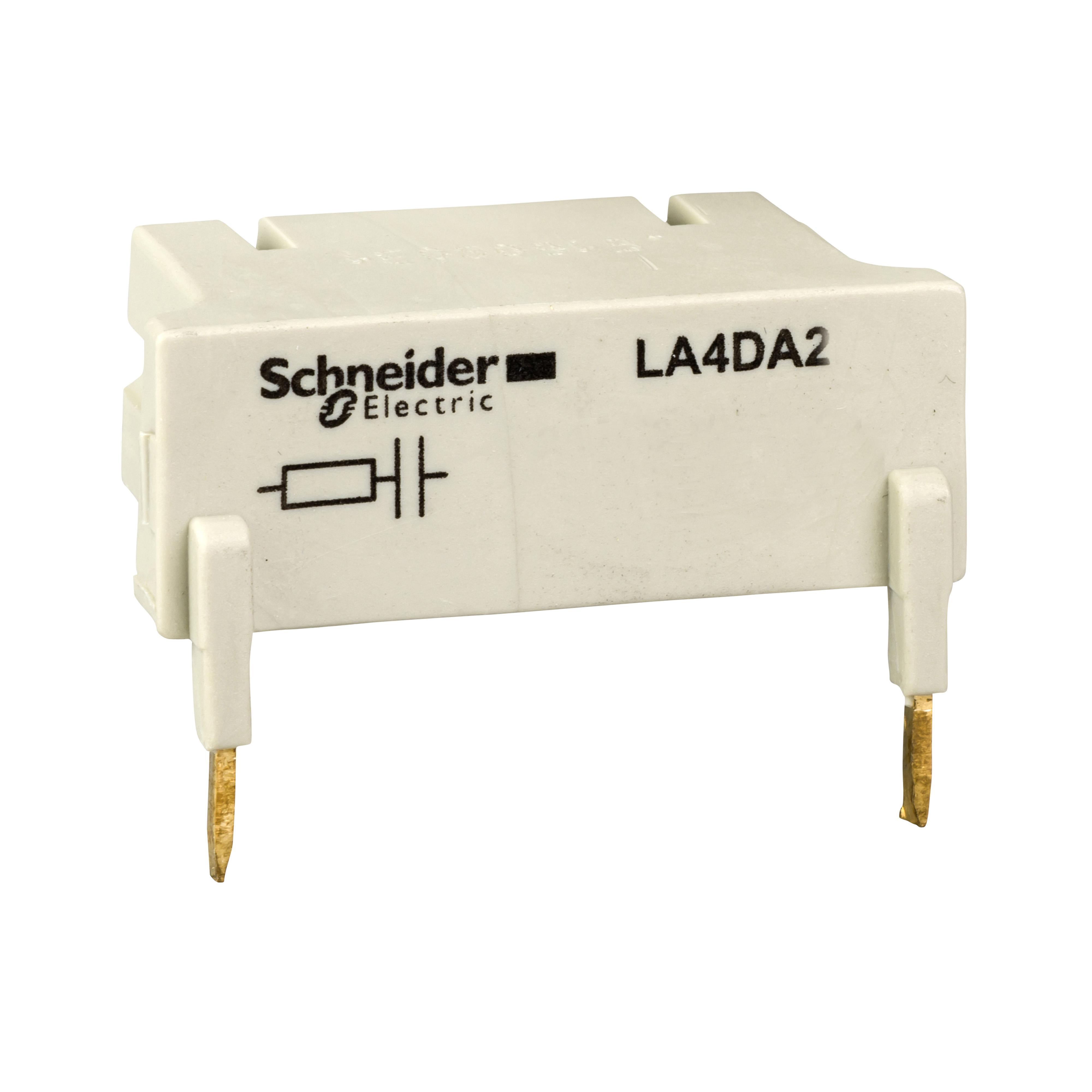 Square D™ TeSys® D LA4DA2U RC Circuit Coil Suppressor Module, 100 Hz, 110/250 V AC V Coil