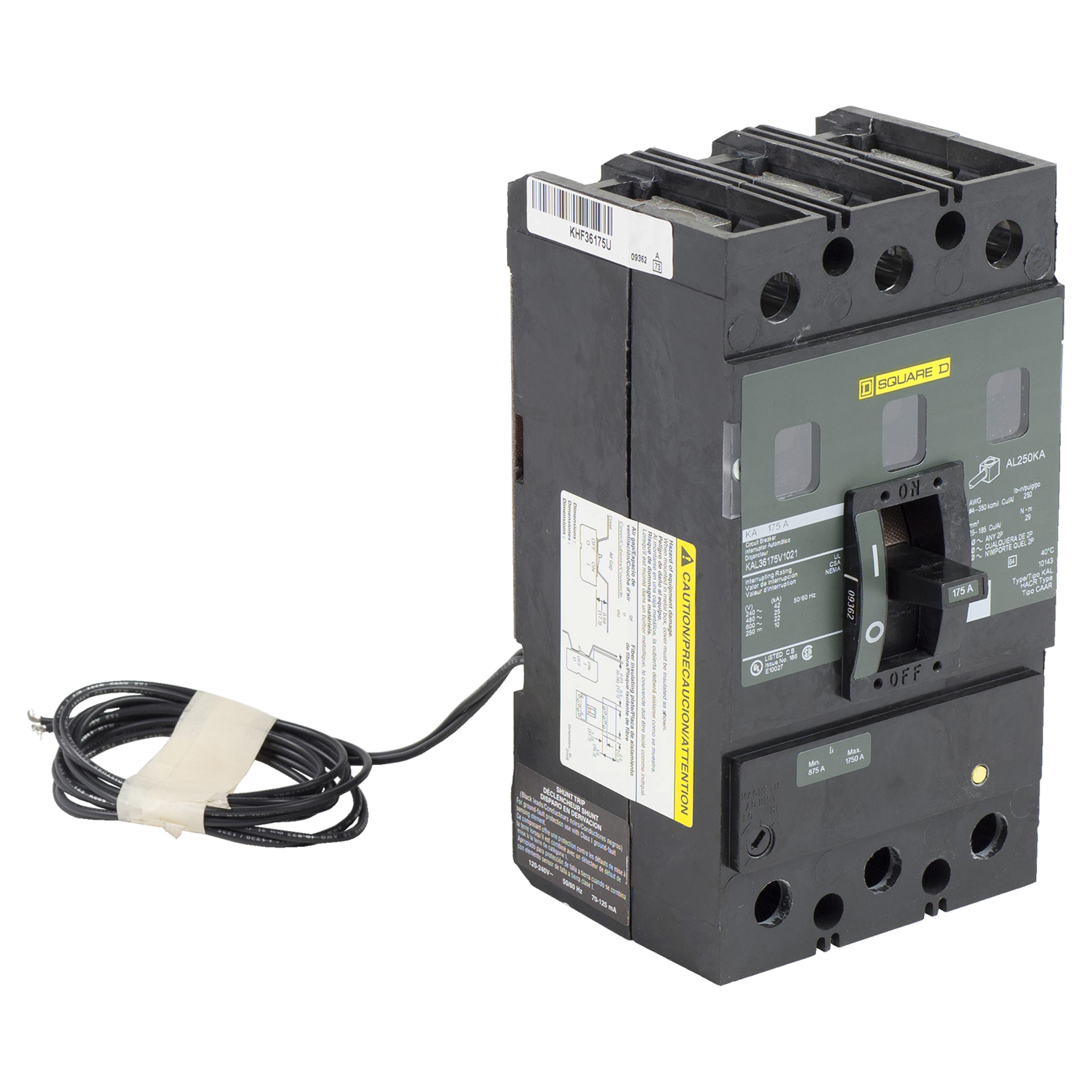Square D™ LAL362251021 Molded Case Circuit Breakers