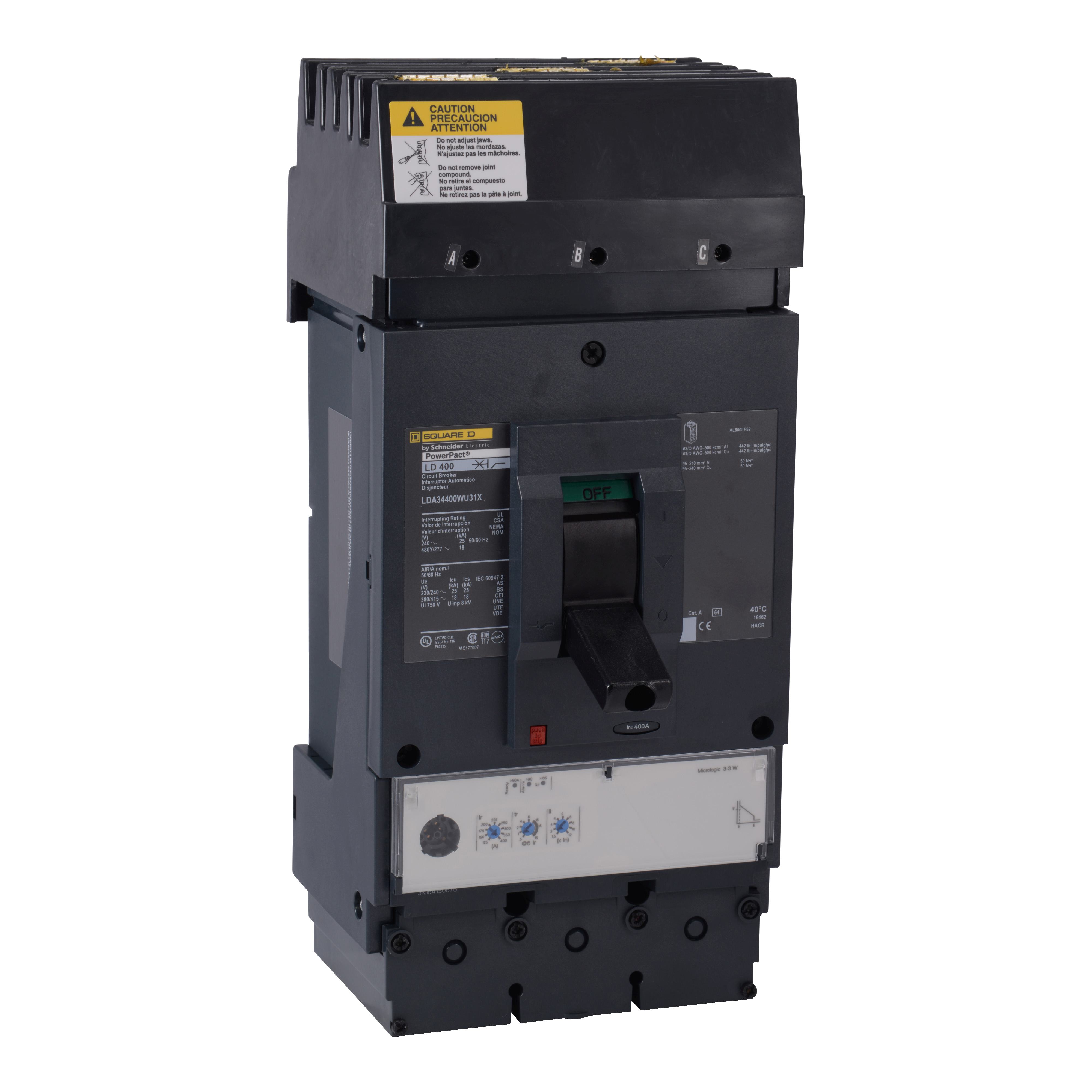 Square D™ LDA36250CU31X Molded Case Circuit Breakers