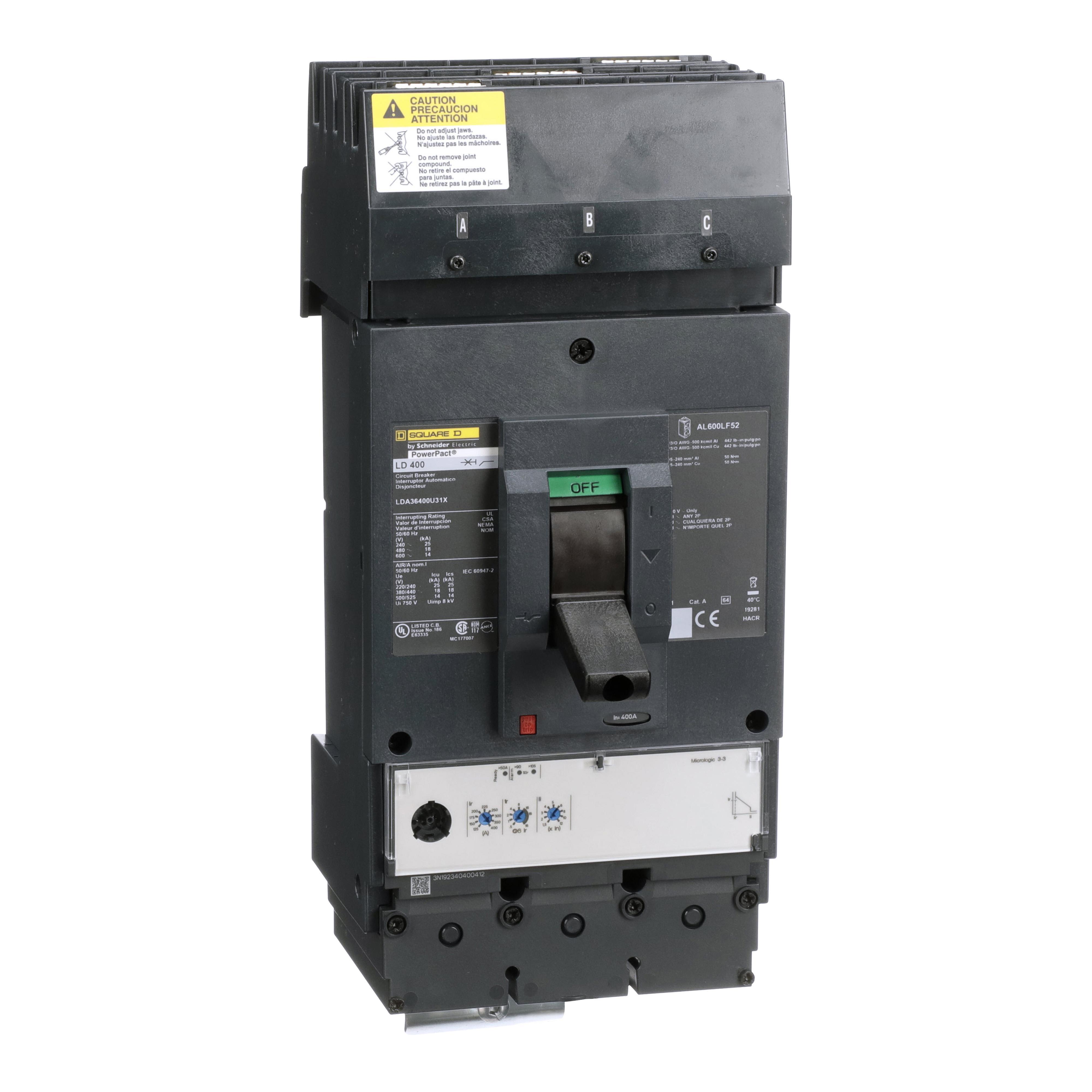 Square D™ LDA36400U31X Molded Case Circuit Breakers