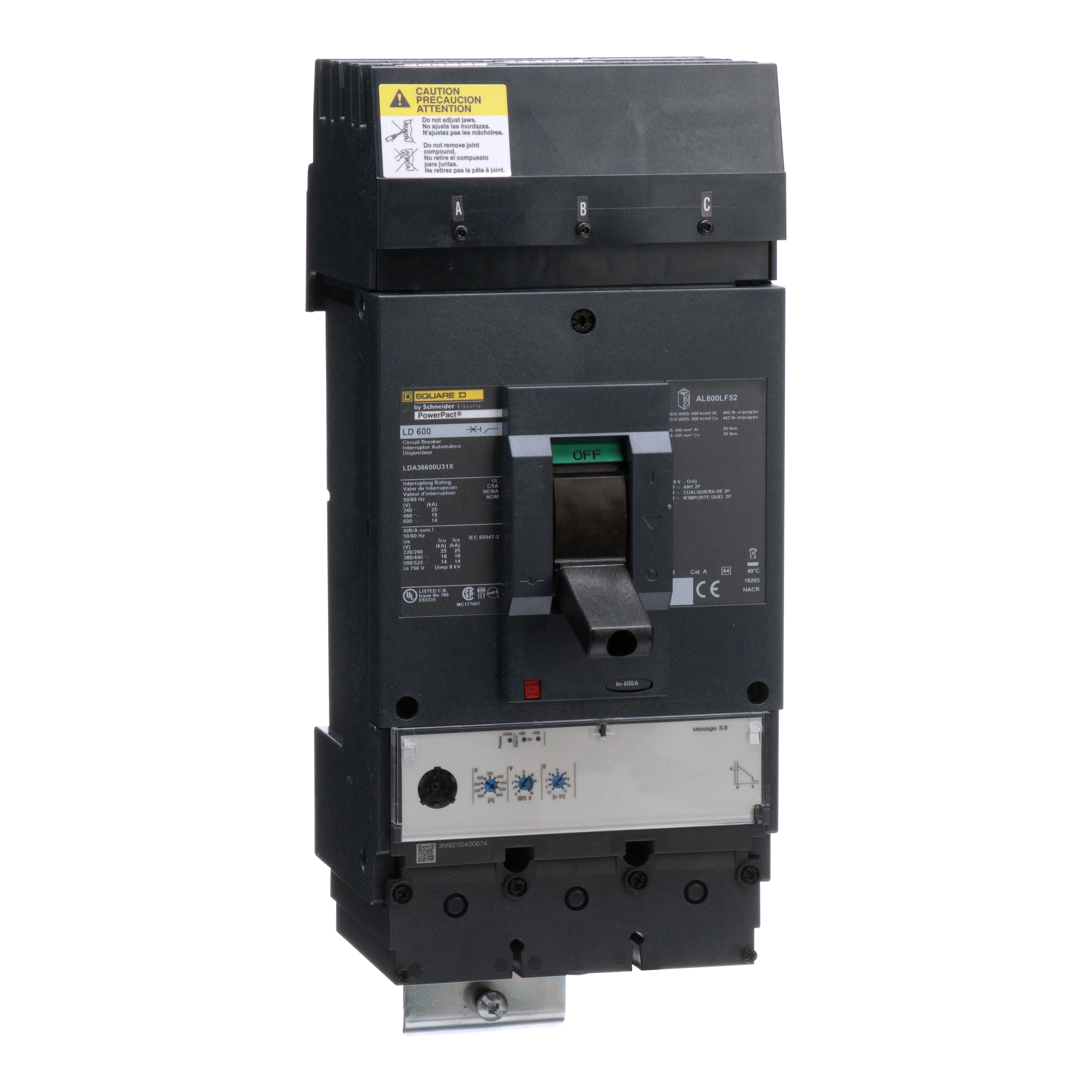 Square D™ LDA36600U31X Molded Case Circuit Breakers