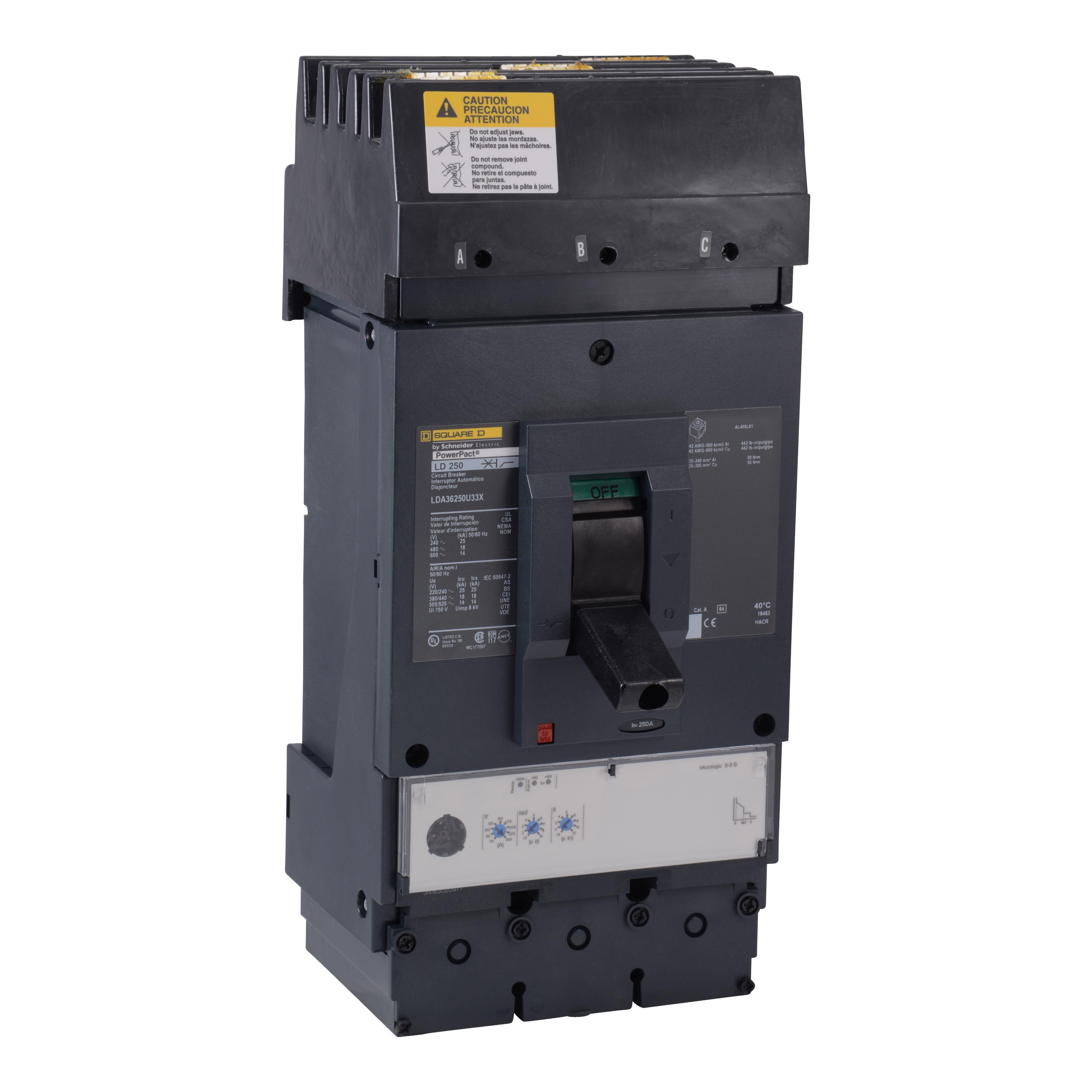 Square D™ LDA36600U33X Molded Case Circuit Breakers