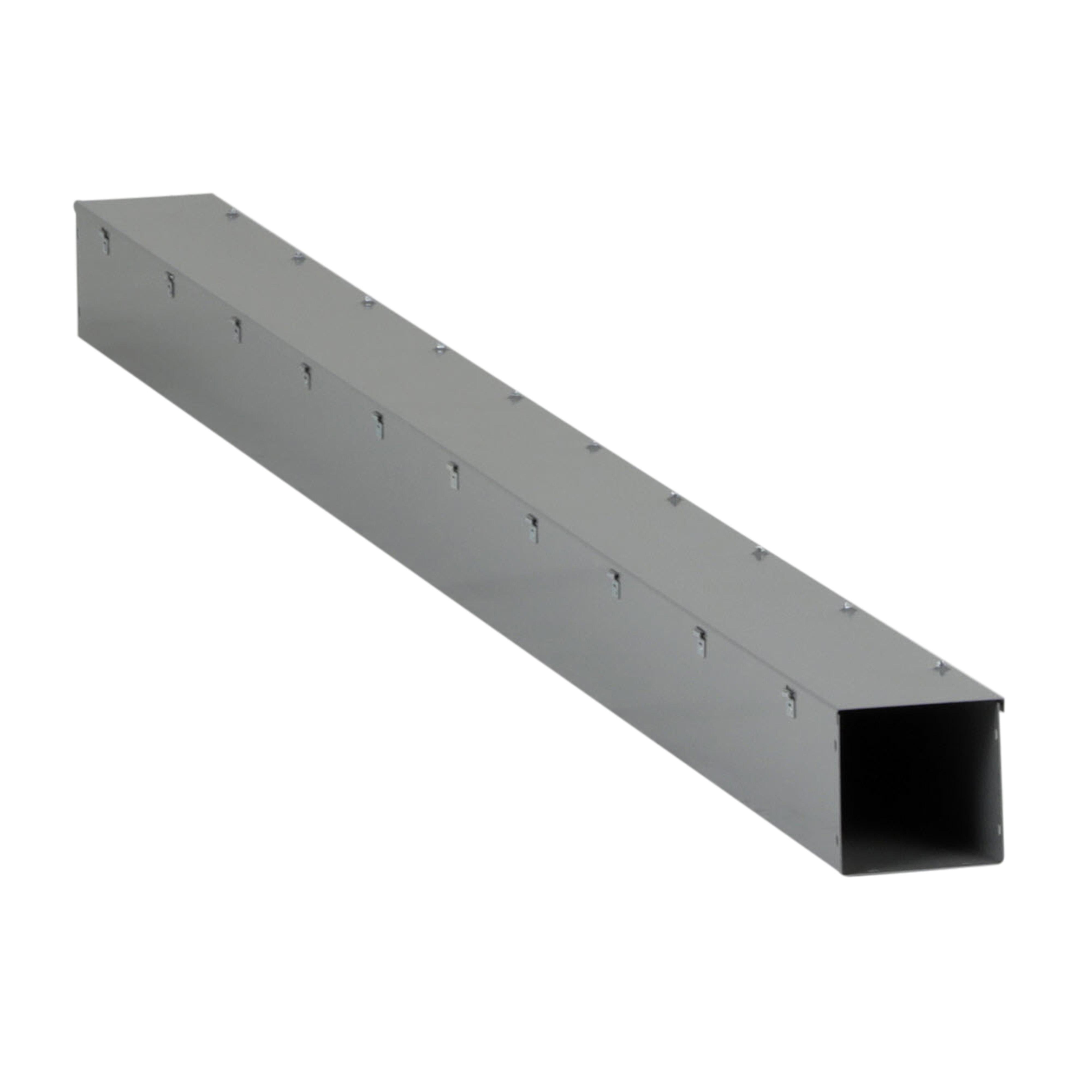 Square D™ Square-Duct™ LDB810 Type LDB General Purpose Straight Length Wireway, 10 ft L x 8 in W x 8 in H, Hinged Cover, Steel