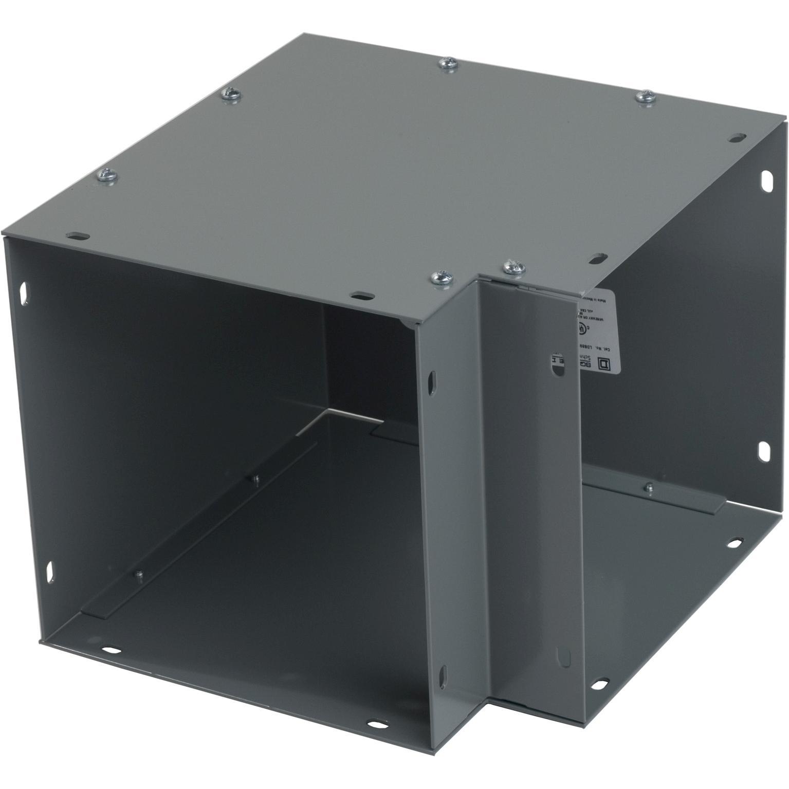 Square D™ Square-Duct™ LDB890L Wireway Elbow, 8 in W x 8 in H, 90 deg Bend, Steel/Polyester