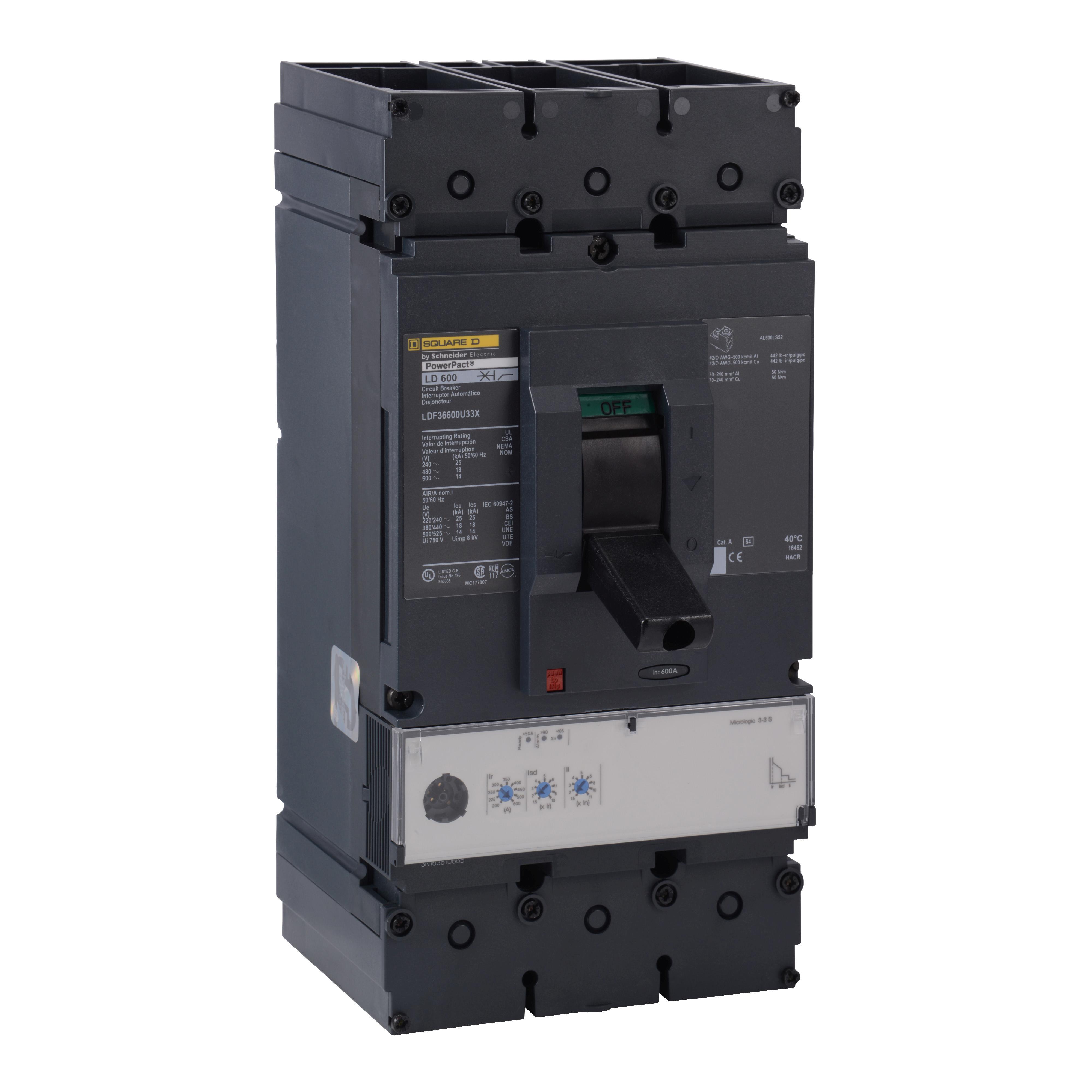 Square D™ LLF36600U33X Molded Case Circuit Breakers