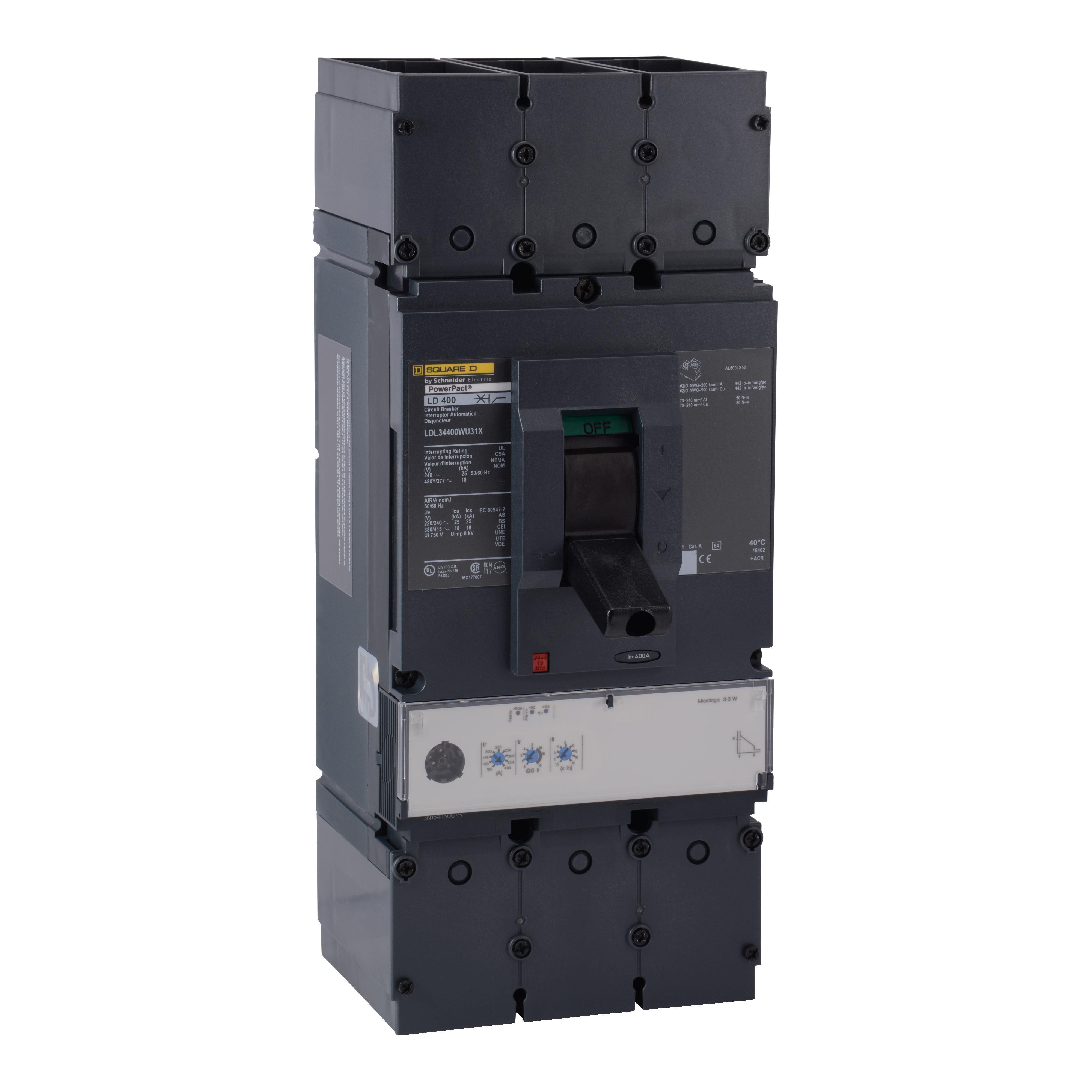 Square D™ LDL34400WU31X Molded Case Circuit Breakers
