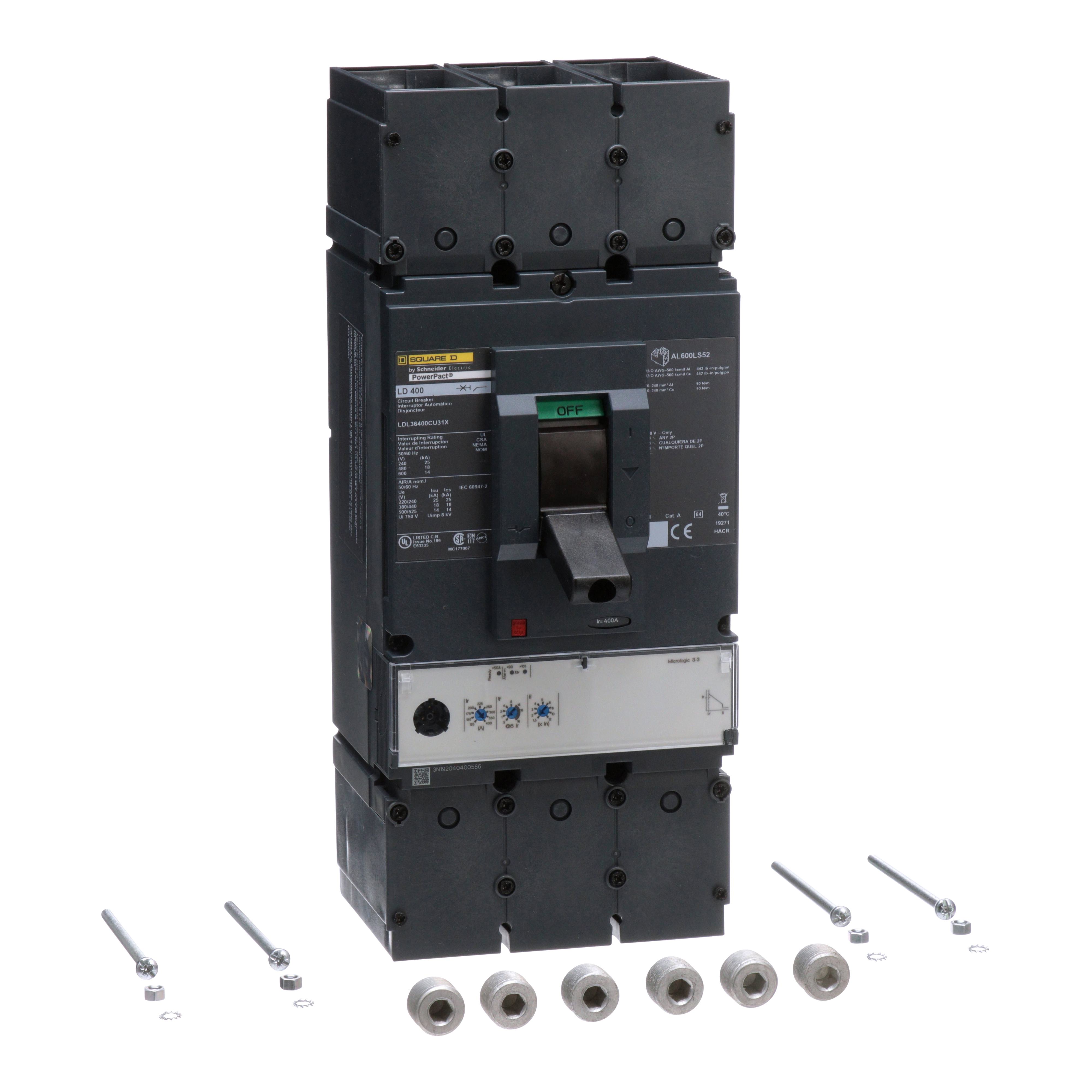 Square D™ LDL36400CU31X Molded Case Circuit Breakers