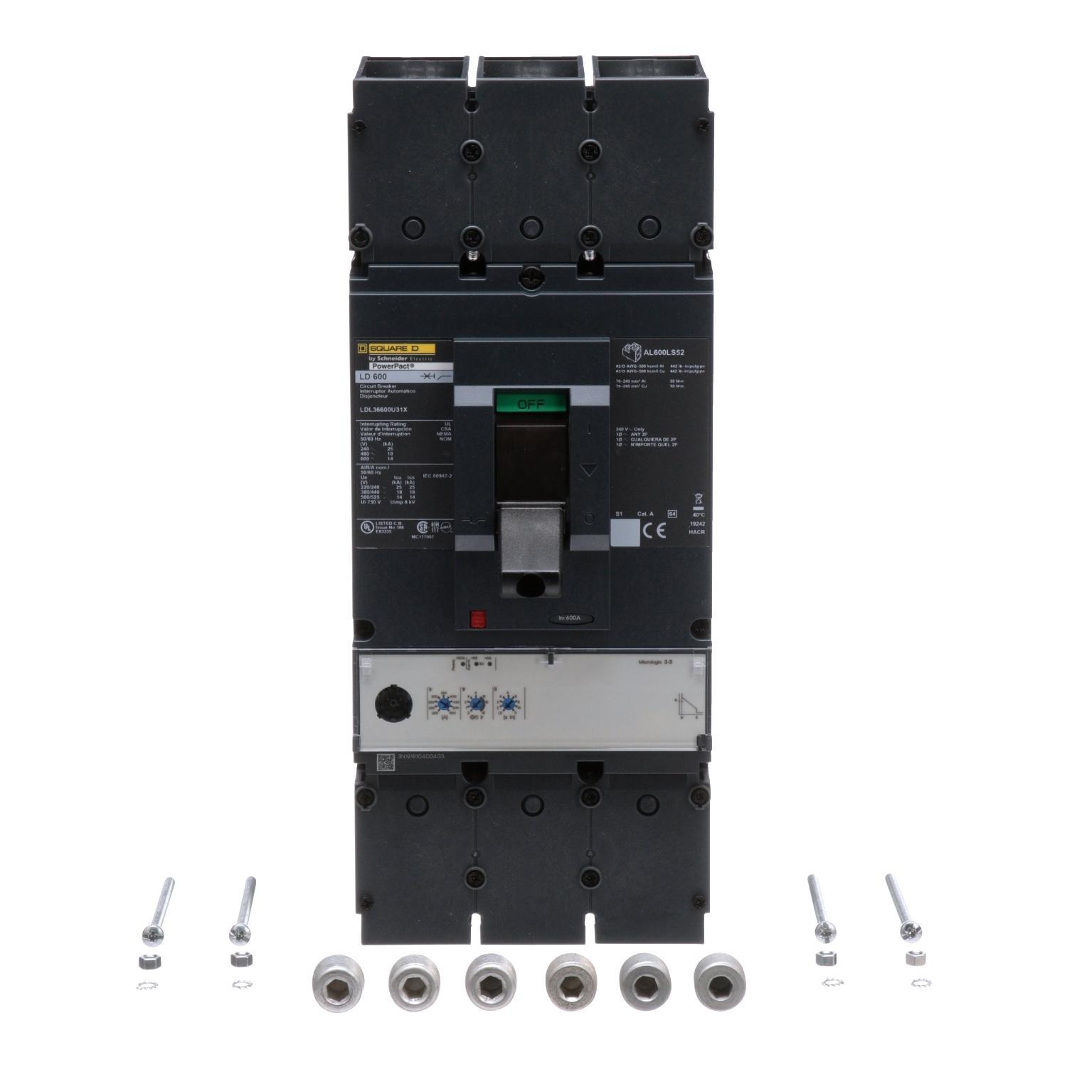 Square D™ LDL36600U31X Molded Case Circuit Breakers