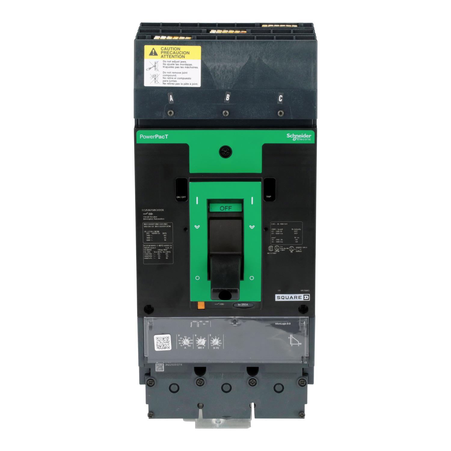 Square D™ LGA36250CU31X Molded Case Circuit Breakers