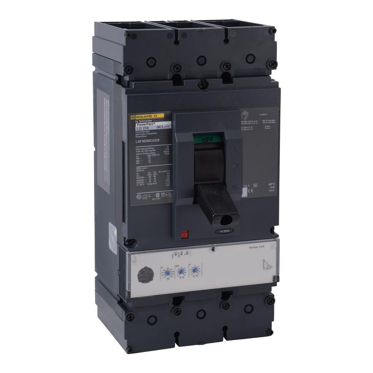 Square D™ LGF36250CU33X Molded Case Circuit Breakers
