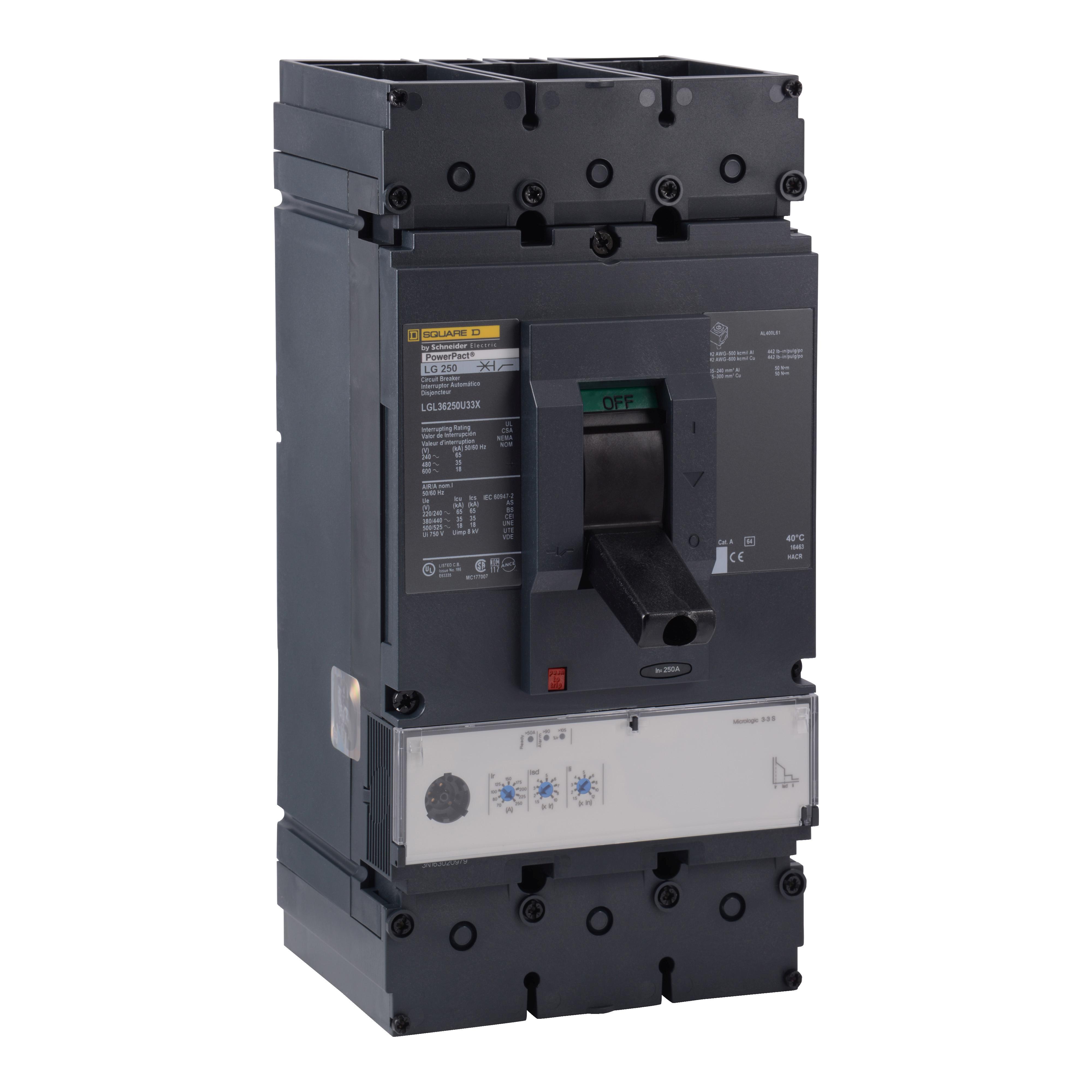 Square D™ LGL36250U33X Molded Case Circuit Breakers