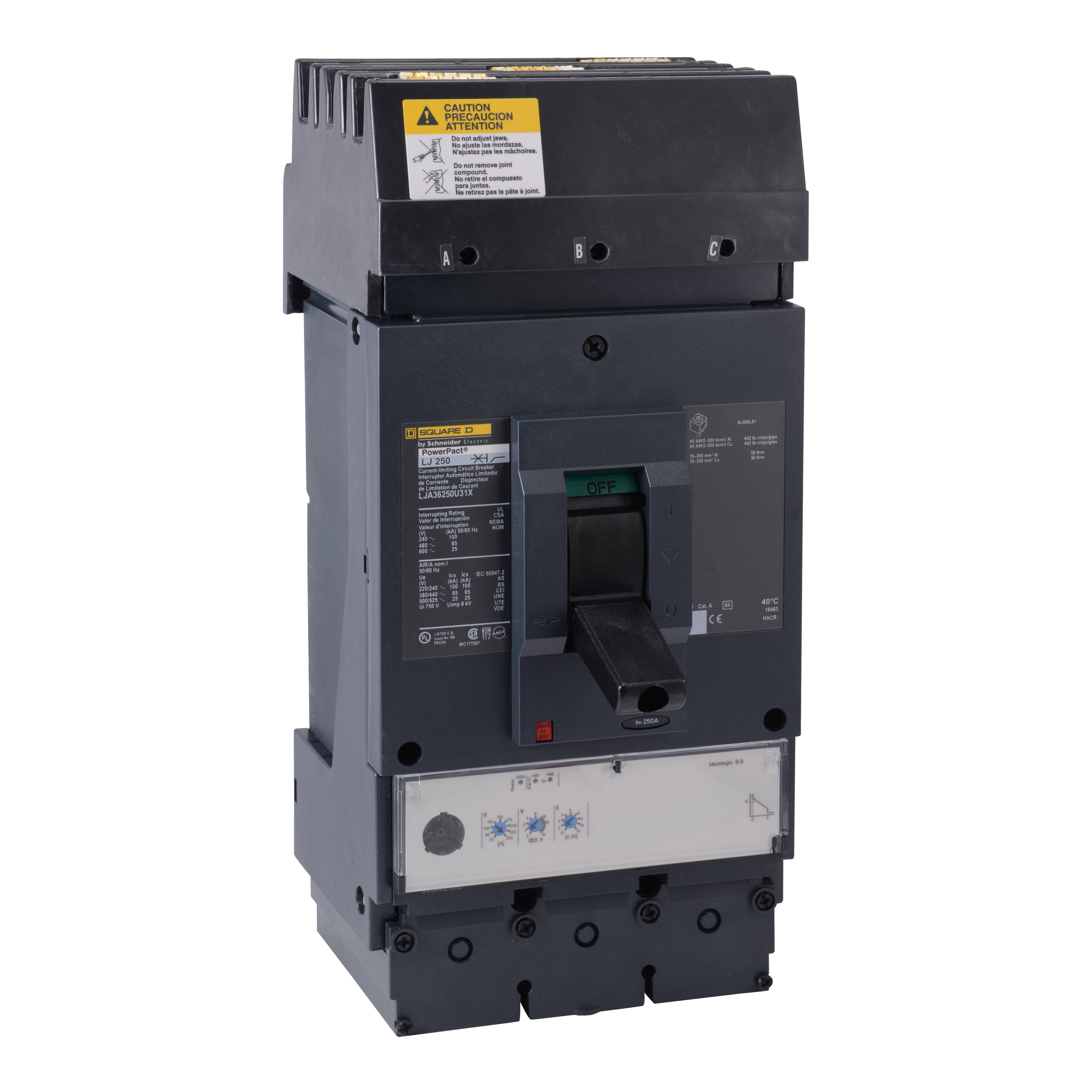 Square D™ LJA36250CU31X Molded Case Circuit Breakers
