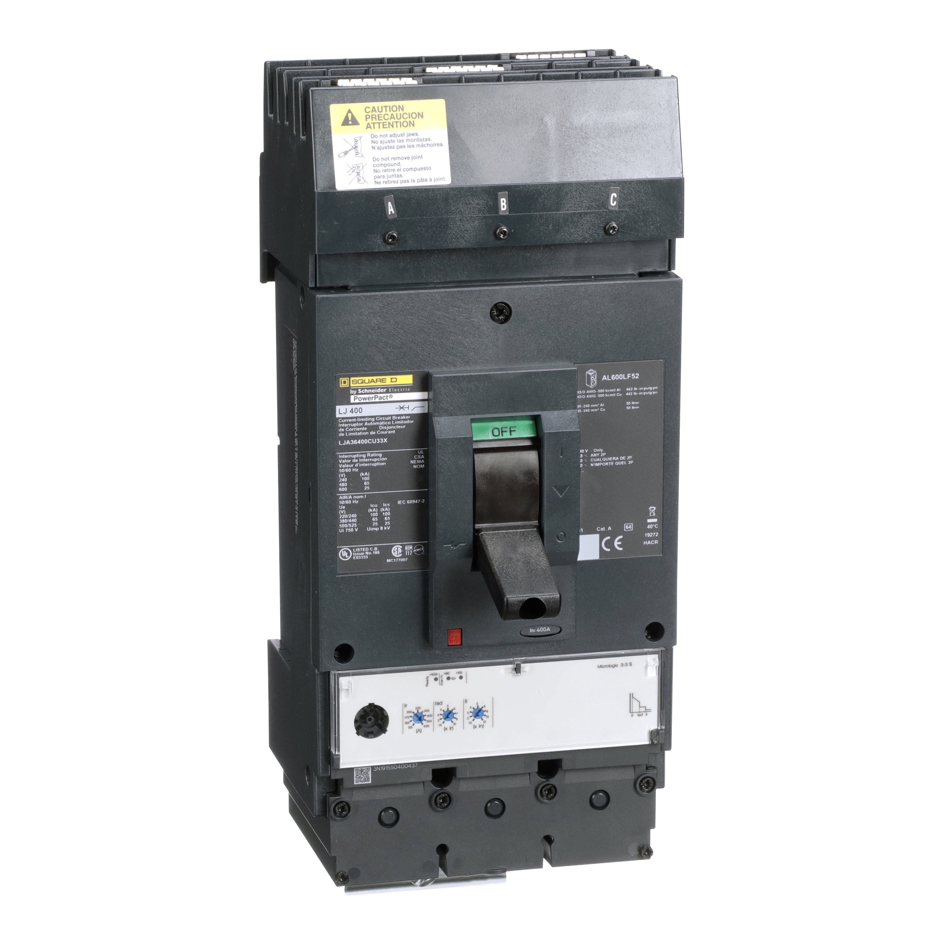 Square D™ LJA36400CU33X Molded Case Circuit Breakers