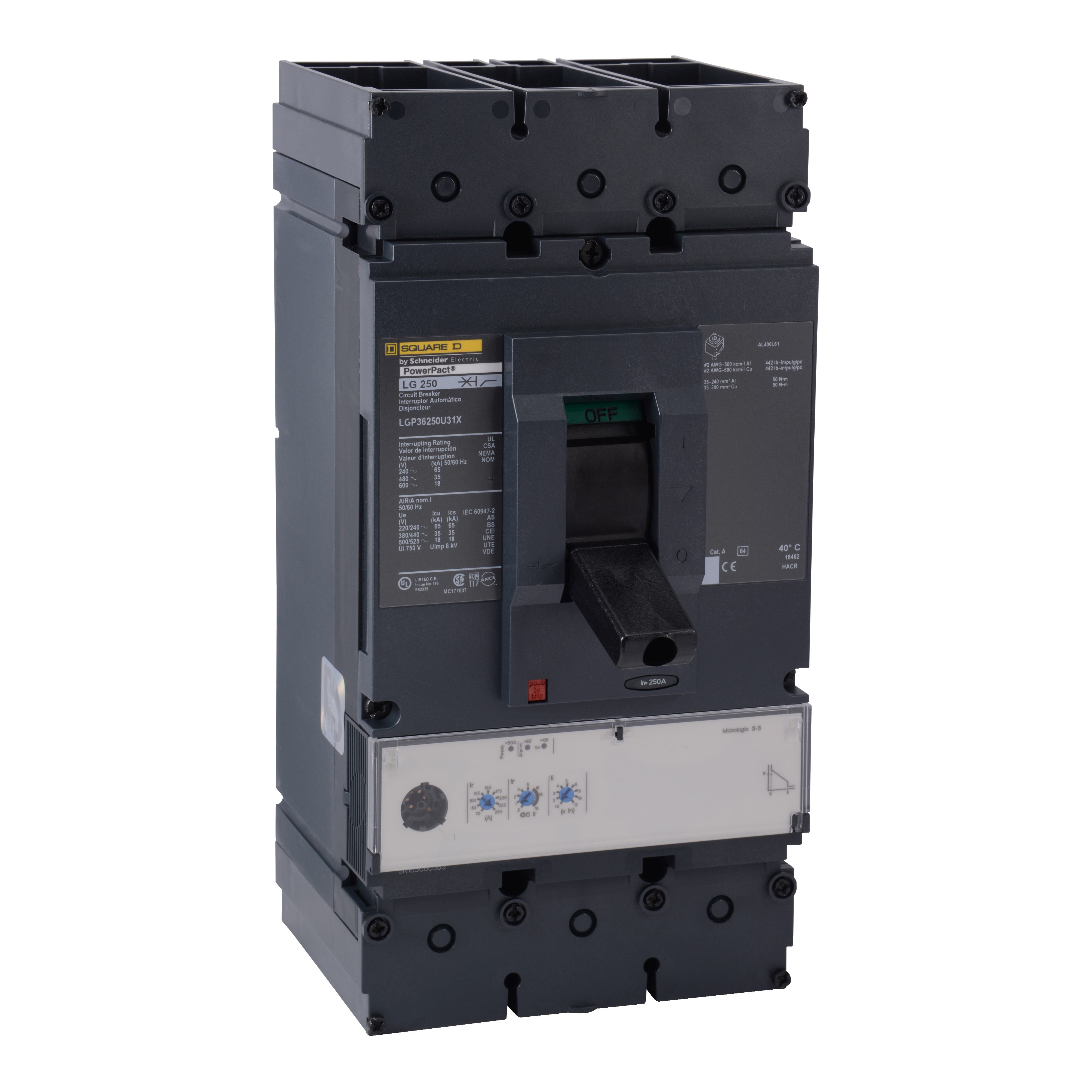 Square D™ LJP36250U31X Molded Case Circuit Breakers