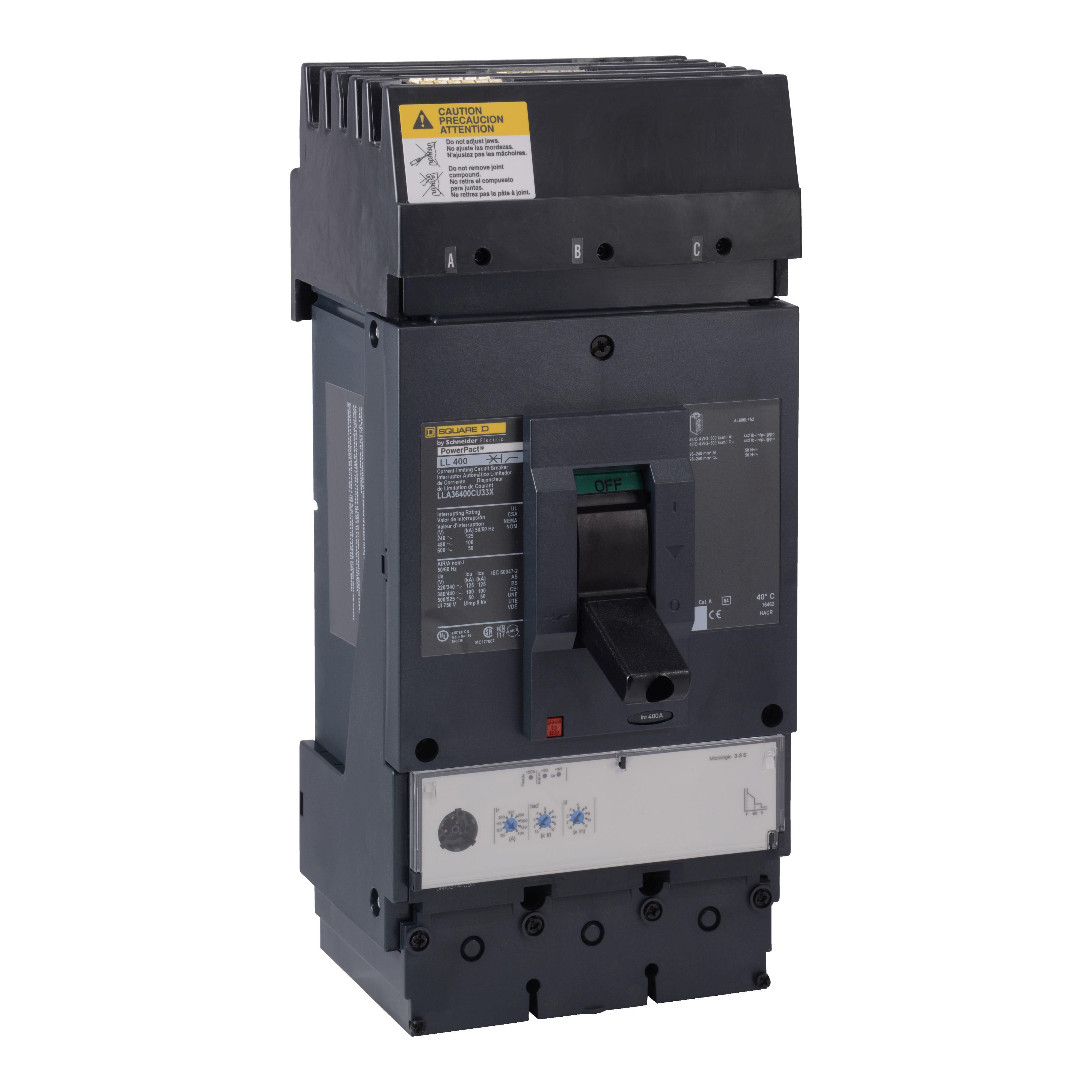 Square D™ LLA36400CU33X Molded Case Circuit Breakers