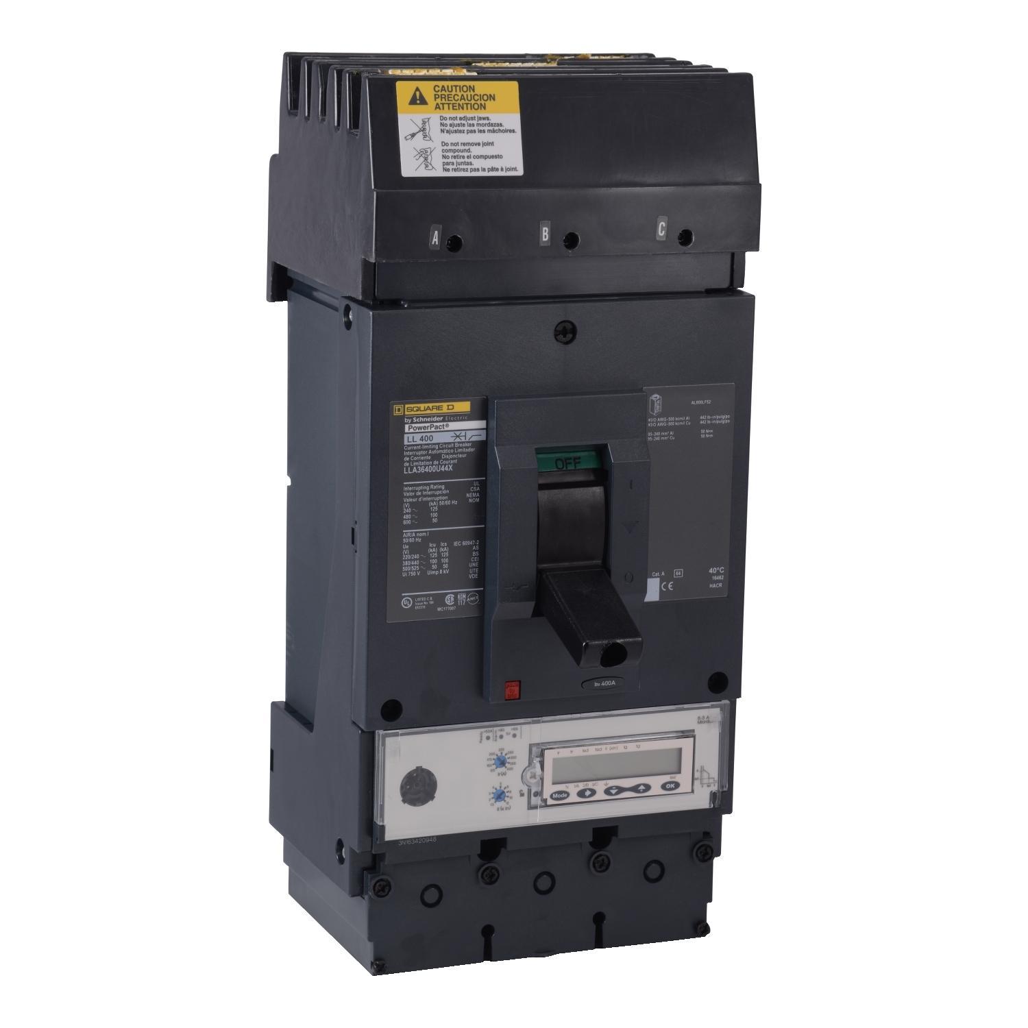 Square D™ LLA36400CU44X Molded Case Circuit Breakers