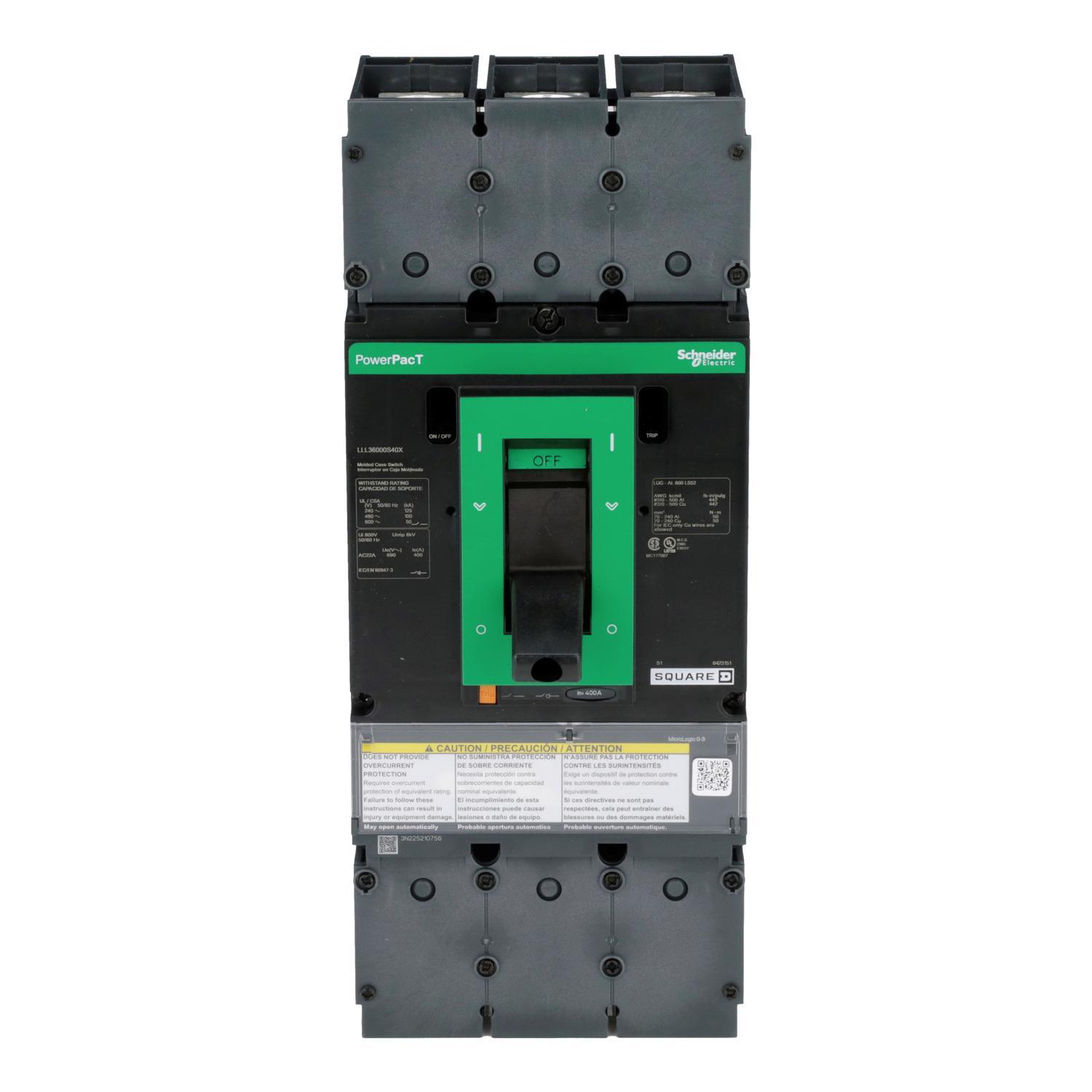 Square D™ LLL36000S40X Molded Case Circuit Breakers