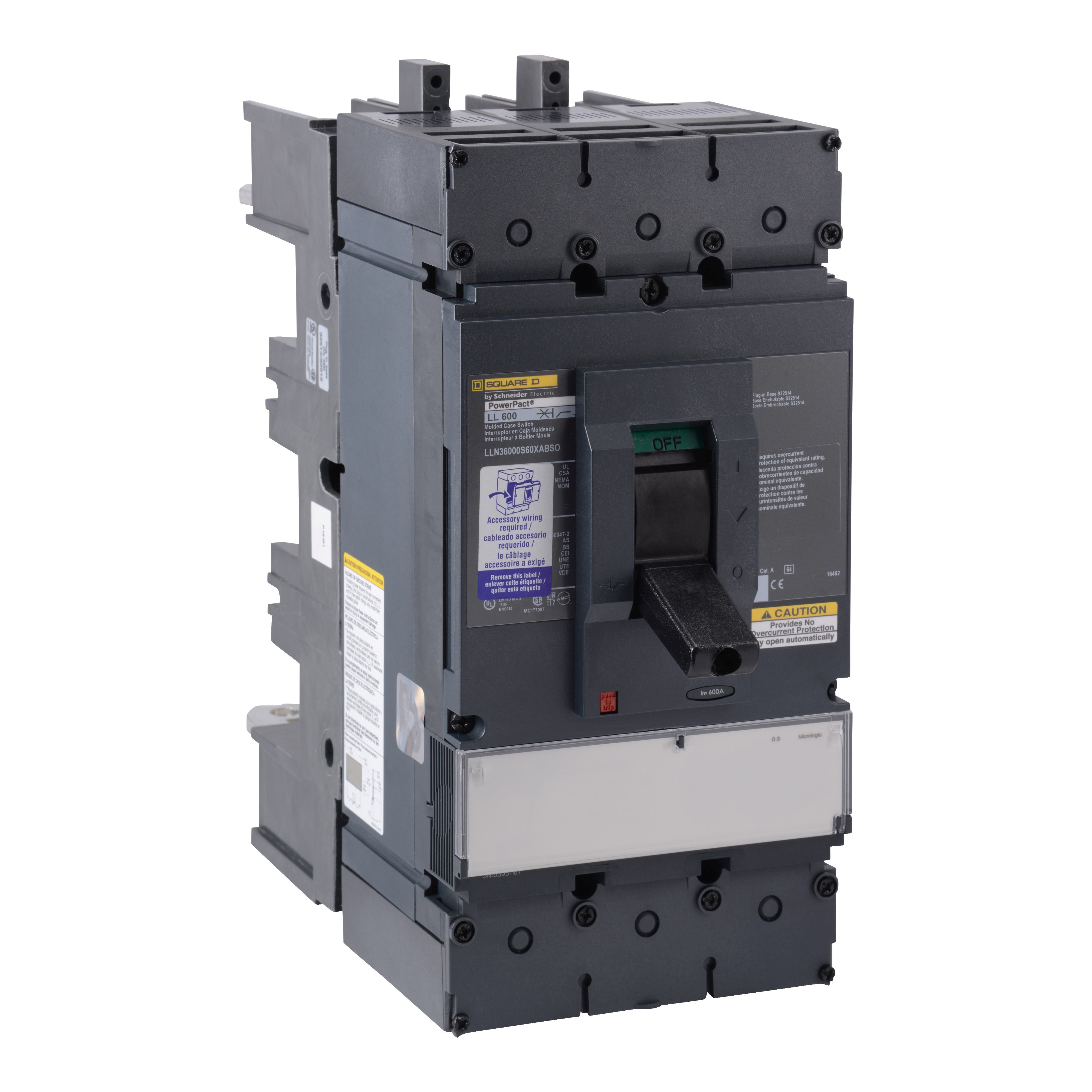Square D™ LLN36000S60XABSO Molded Case Circuit Breakers