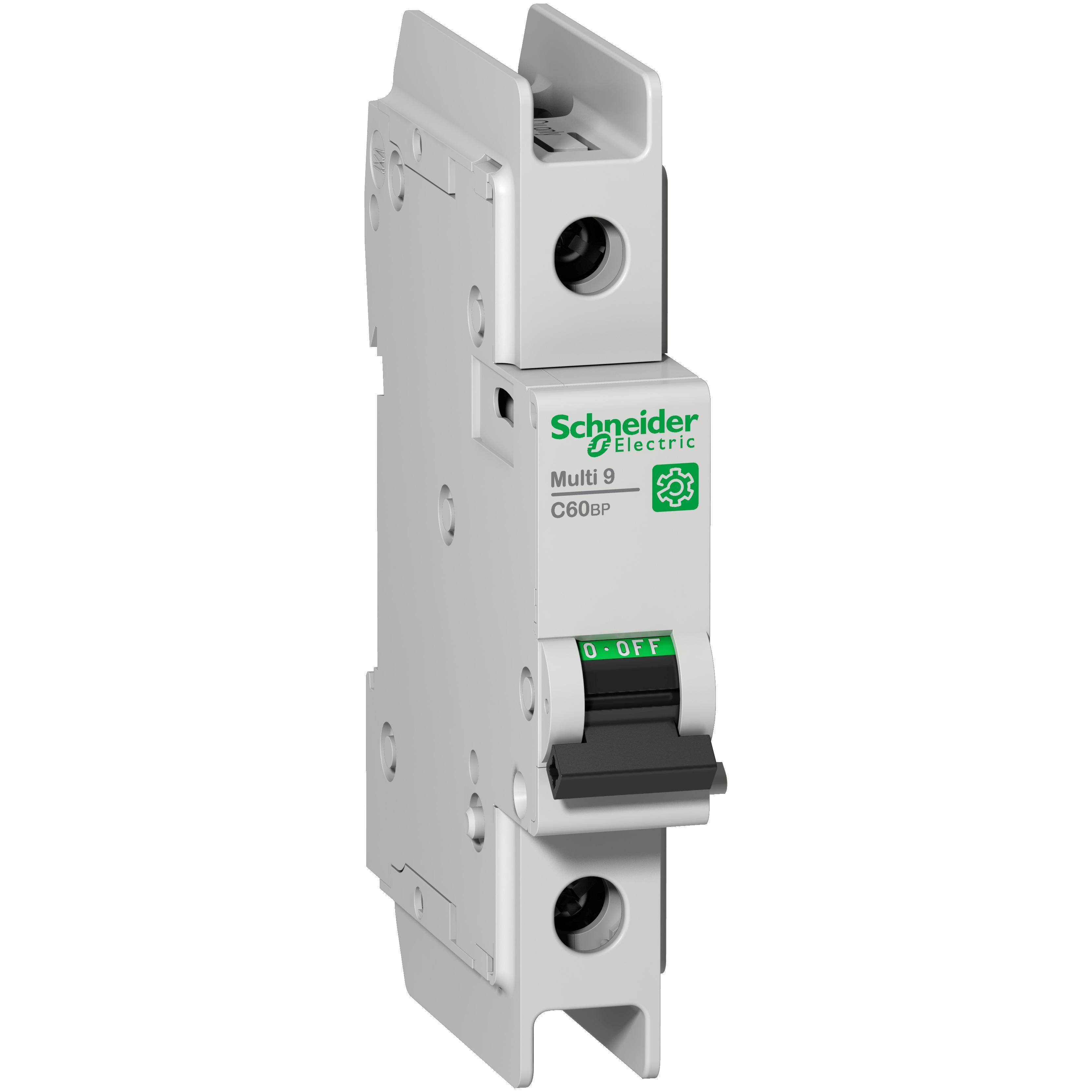 Square D™ Multi 9™ M9F42104 C60BP Multi-Standard Miniature Circuit Breaker, 240/277/415 VAC, 60 VDC, 4 A, 10 kA Interrupt, 1 Poles, Thermal Magnetic Trip