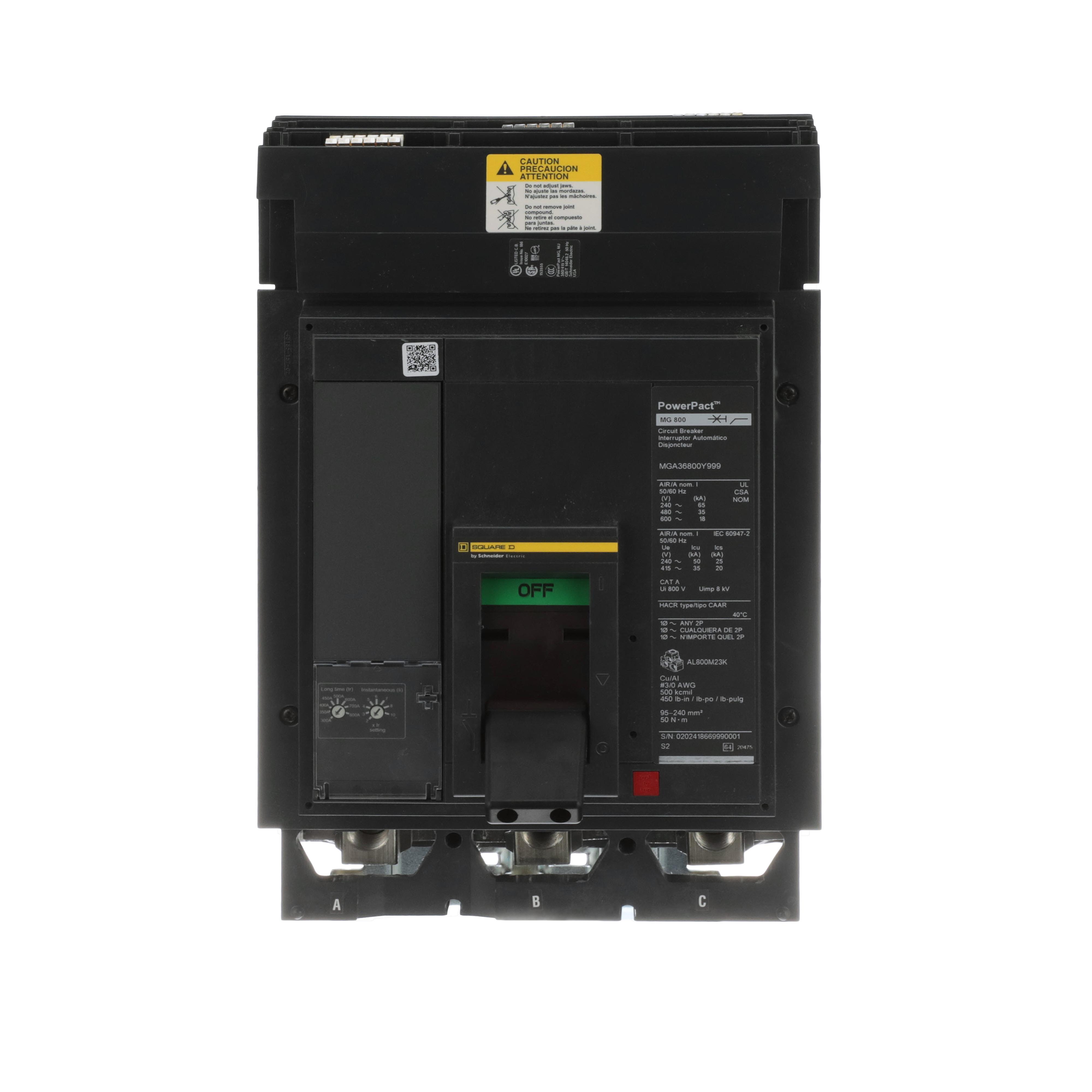Square D™ MGA36800E10JK Molded Case Circuit Breakers