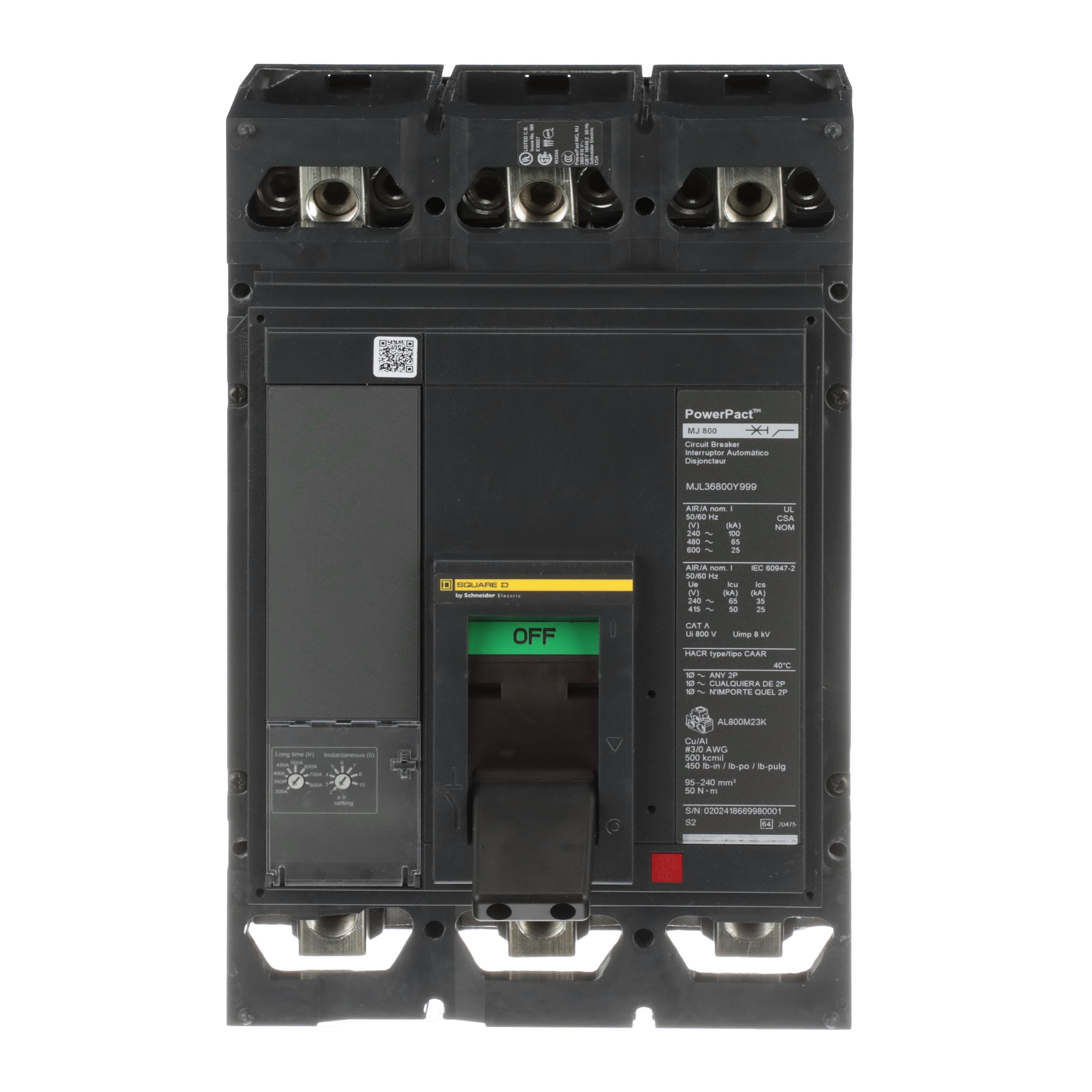 Square D™ MGL36800E10JK Molded Case Circuit Breakers