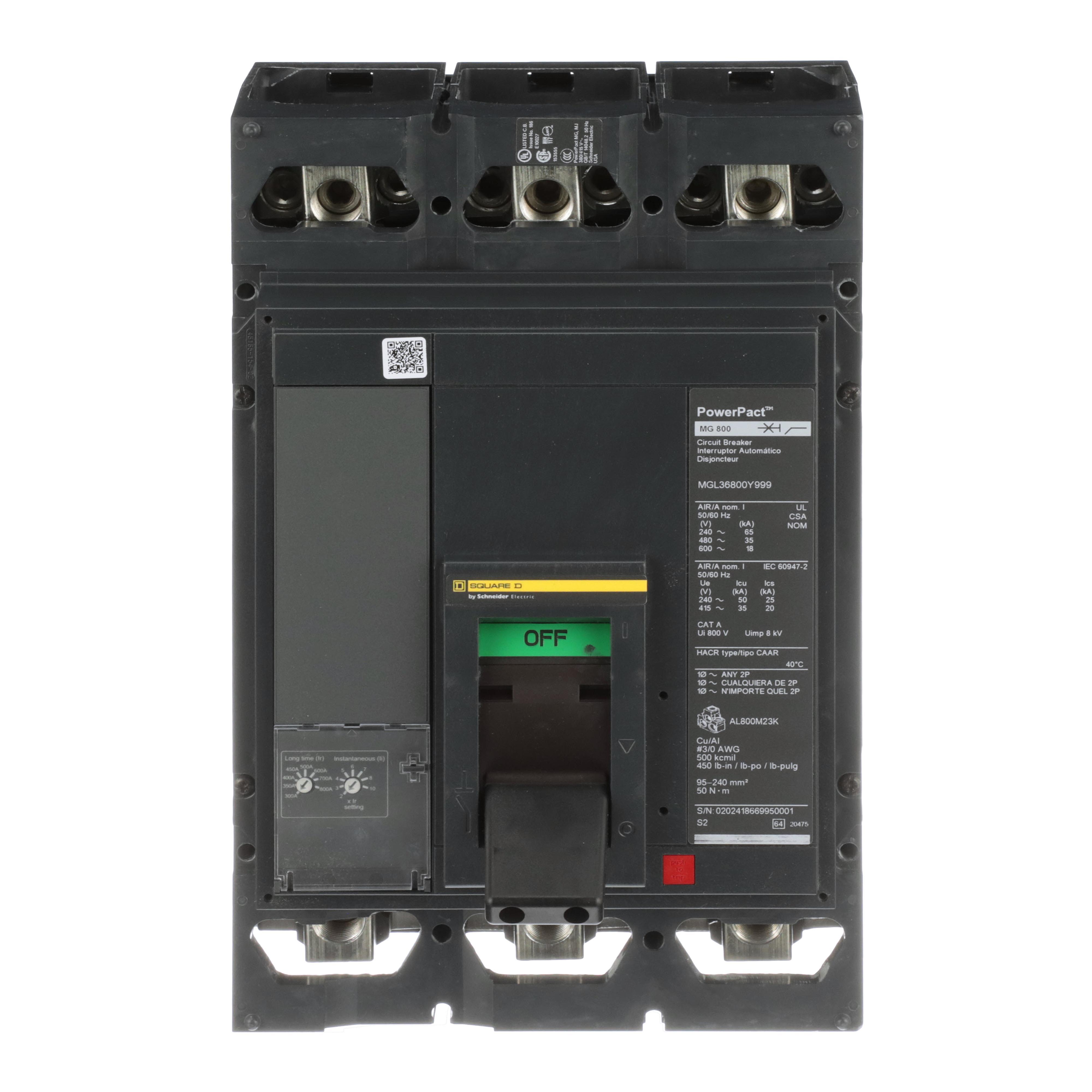 Square D™ MJL36800E10SK Molded Case Circuit Breakers