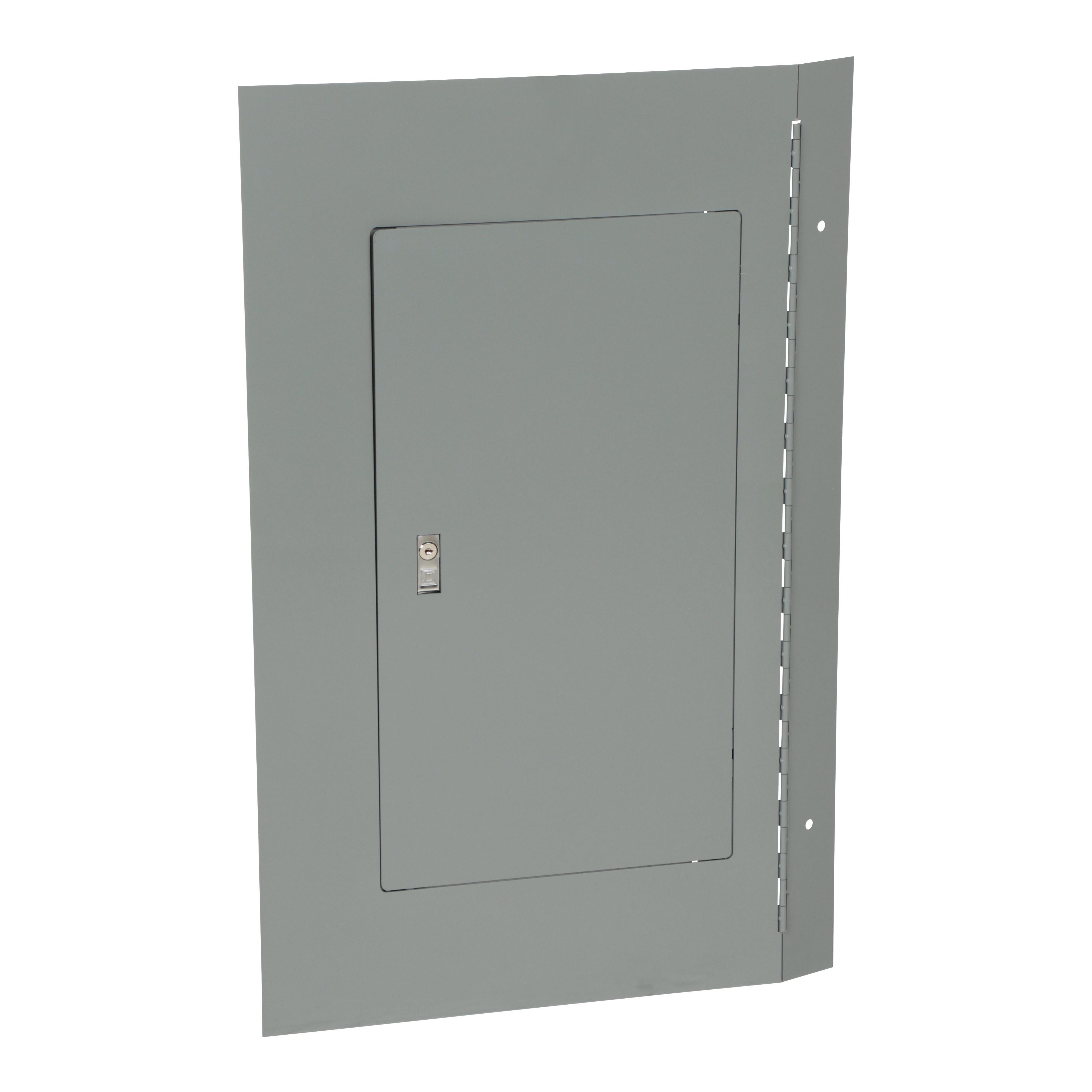 Square D™ NC32FHR Hinged Trim Front, 32 in L x 20 in W, For Use With NQ/NF Main Lug and Main Circuit Breaker Panelboard, Steel, Flush Mount