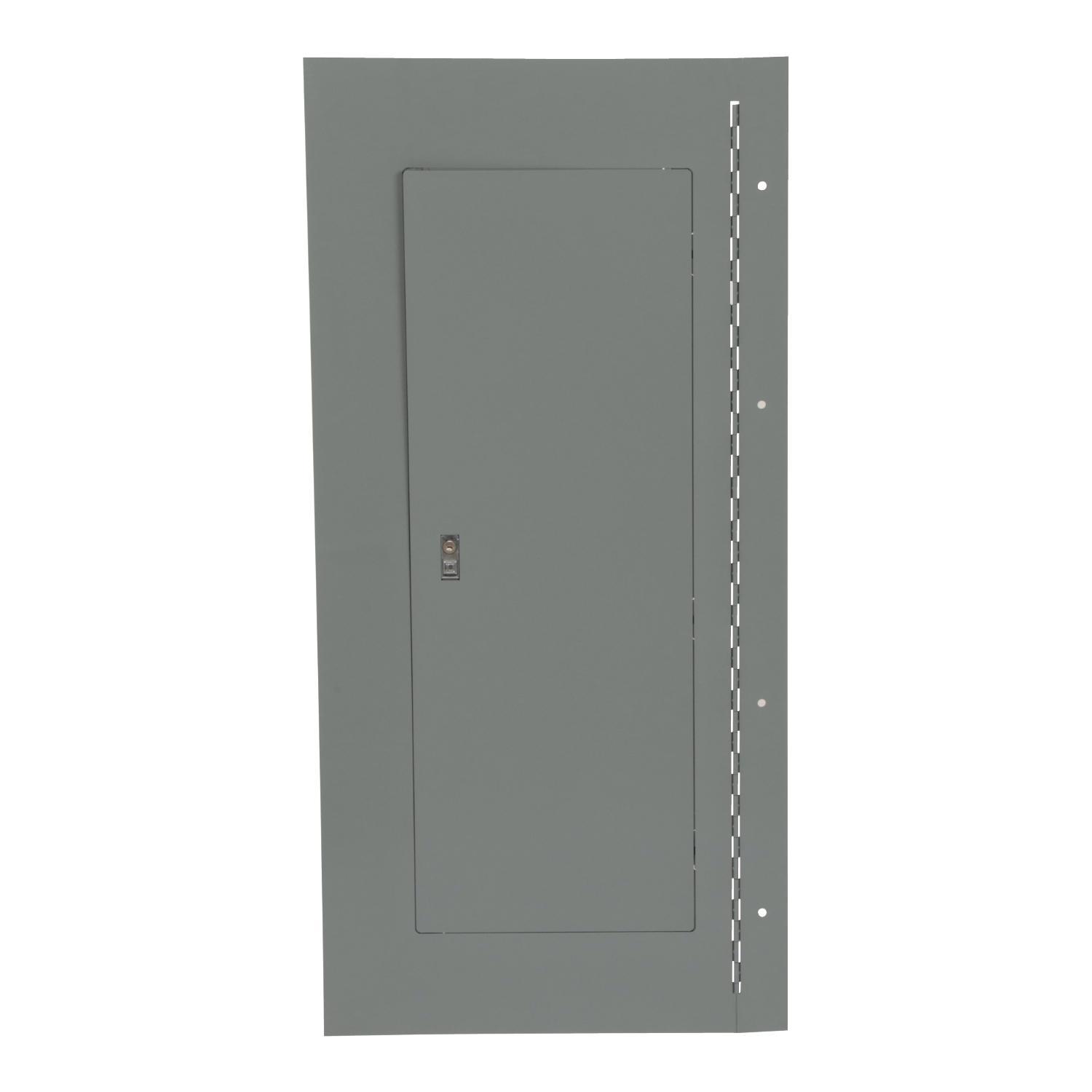 Square D™ NC44FHR Hinged Trim Front, 44 in L x 20 in W, For Use With Mono Flat™ NQ/NF Main Lug and Main Circuit Breaker Panelboard, Steel, Flush Mount