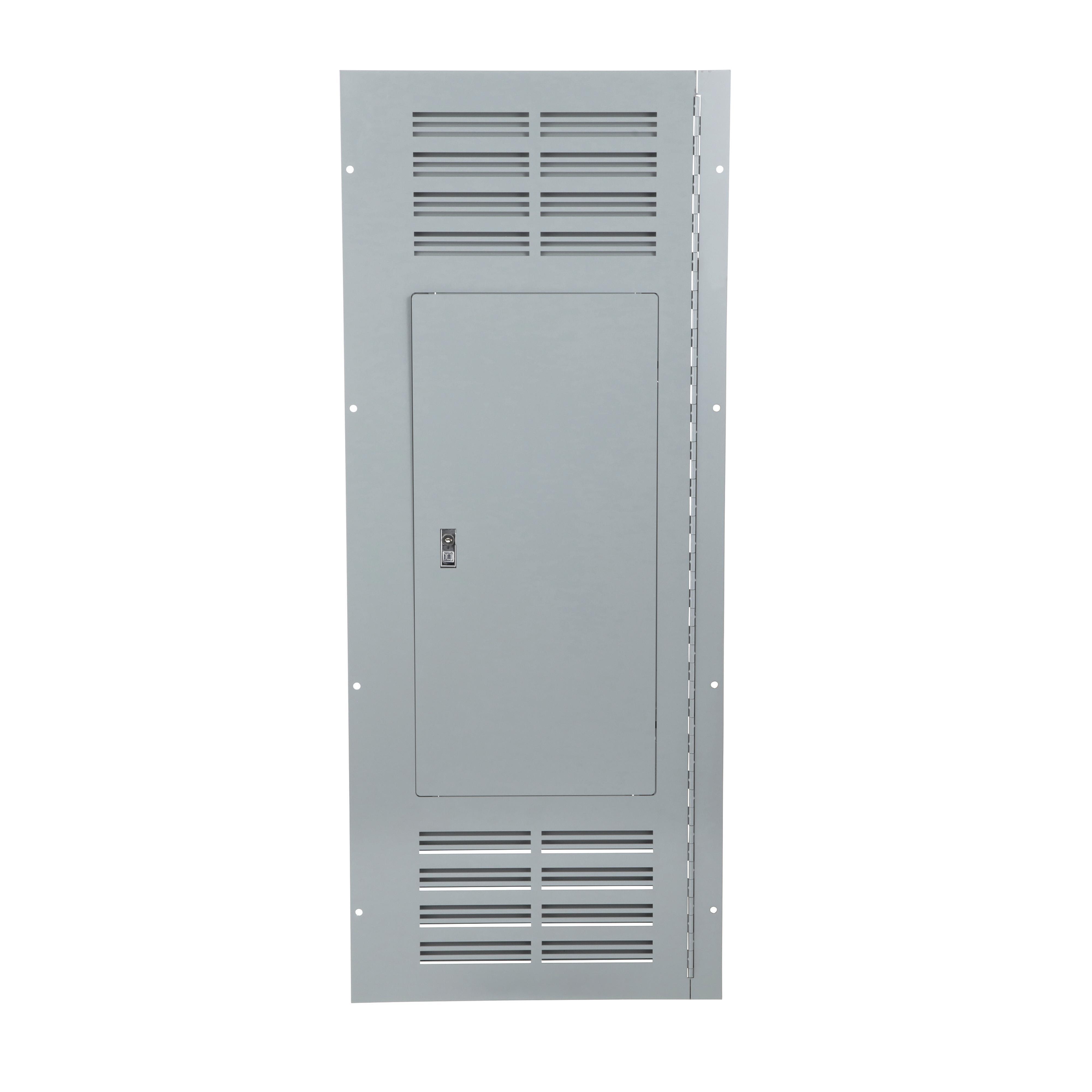 Square D™ NC50VSHR Hinged Ventilated Cover/Trim Kit, 50 in L x 20 in W, For Use With NQ/NF Series Main Lug Circuit Breaker Panelboard, Steel, Surface Mount