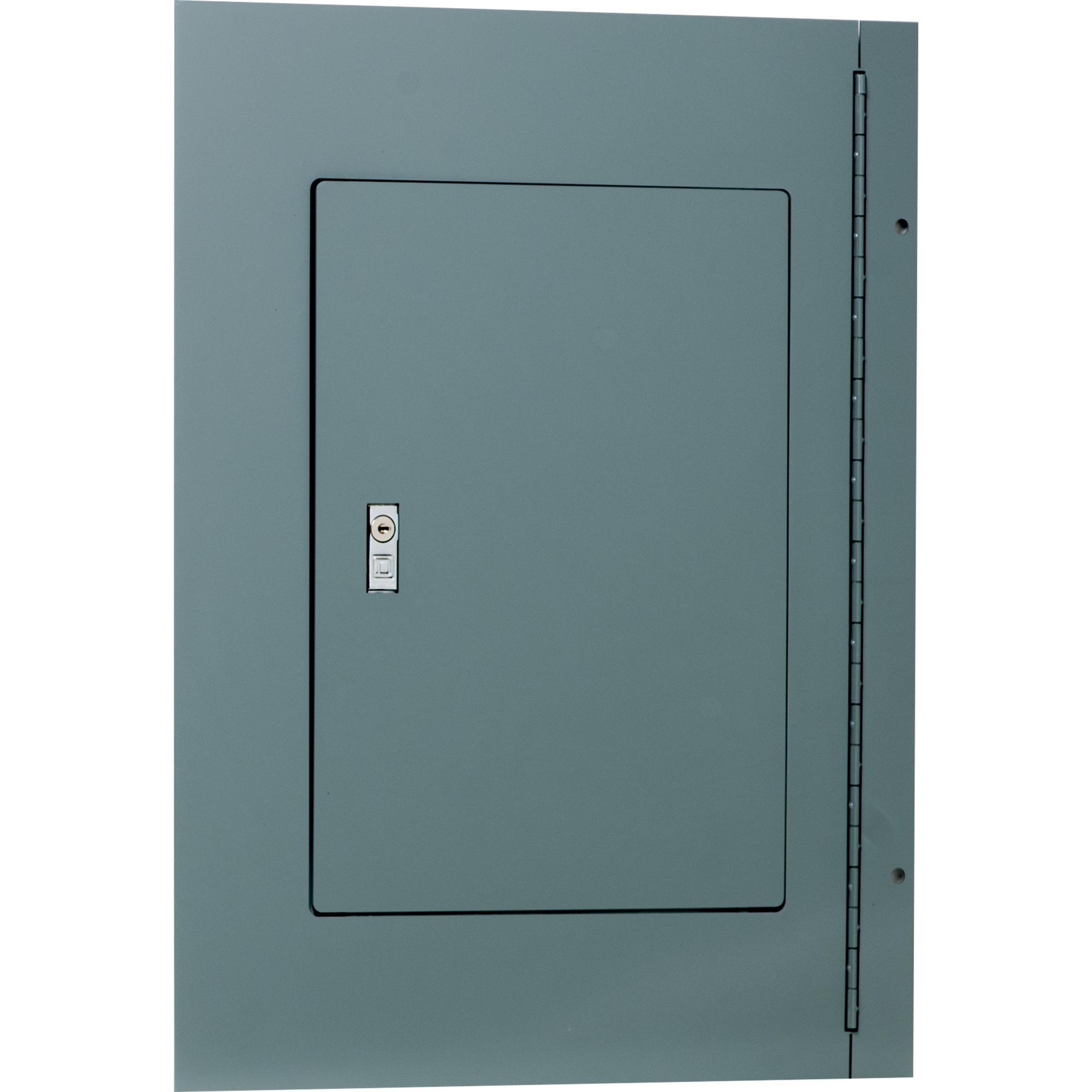 Square D™ NC62FHR Hinged Trim Front, 62 in L x 20 in W, For Use With NQ, NF Main Circuit Breaker Panelboard, Steel, Flush Mount