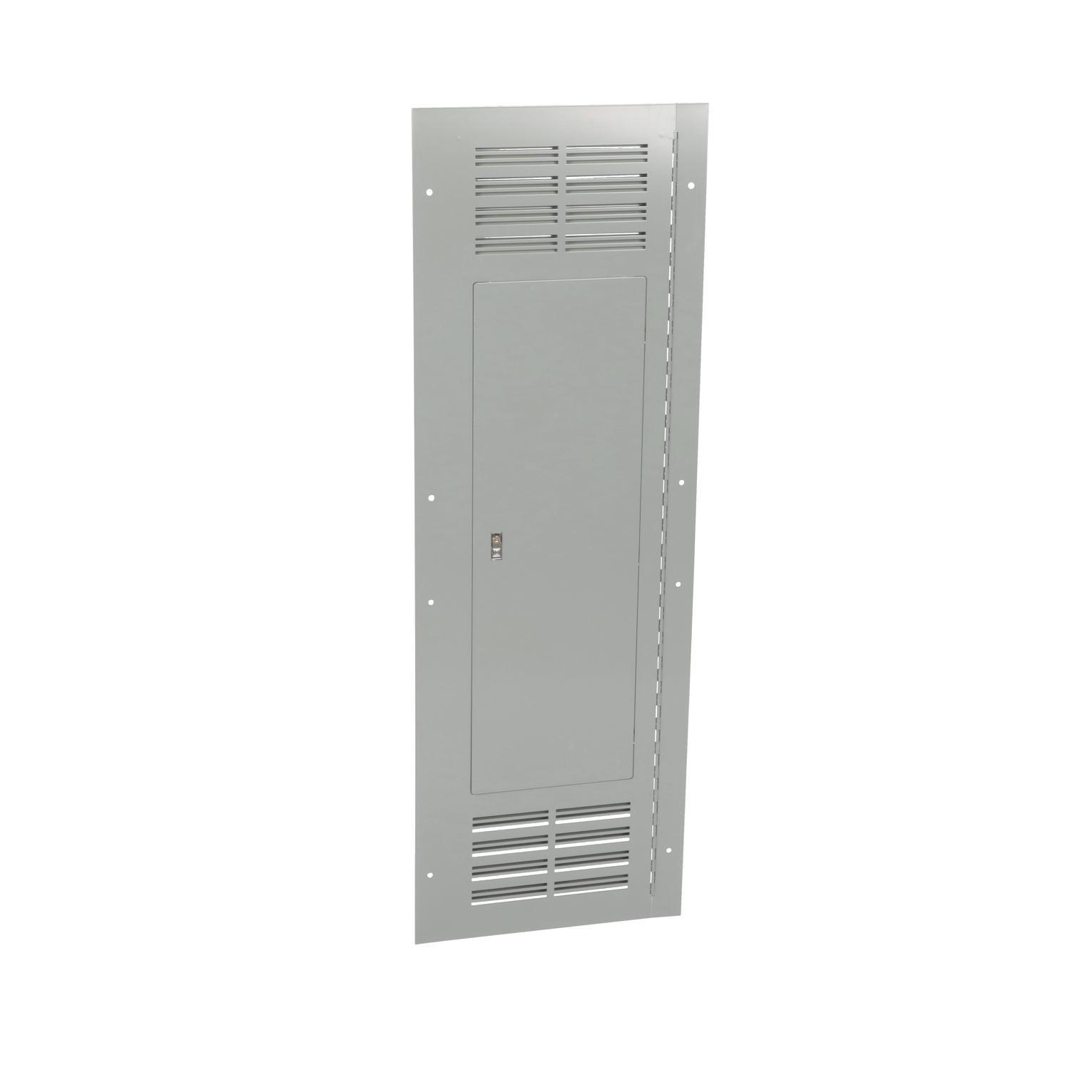 Square D™ NC62VFHR Hinged Ventilated Trim Front, 62 in L x 20 in W, For Use With NQ, NF Main Lug and Main Breaker Panelboard, Steel, Flush Mount