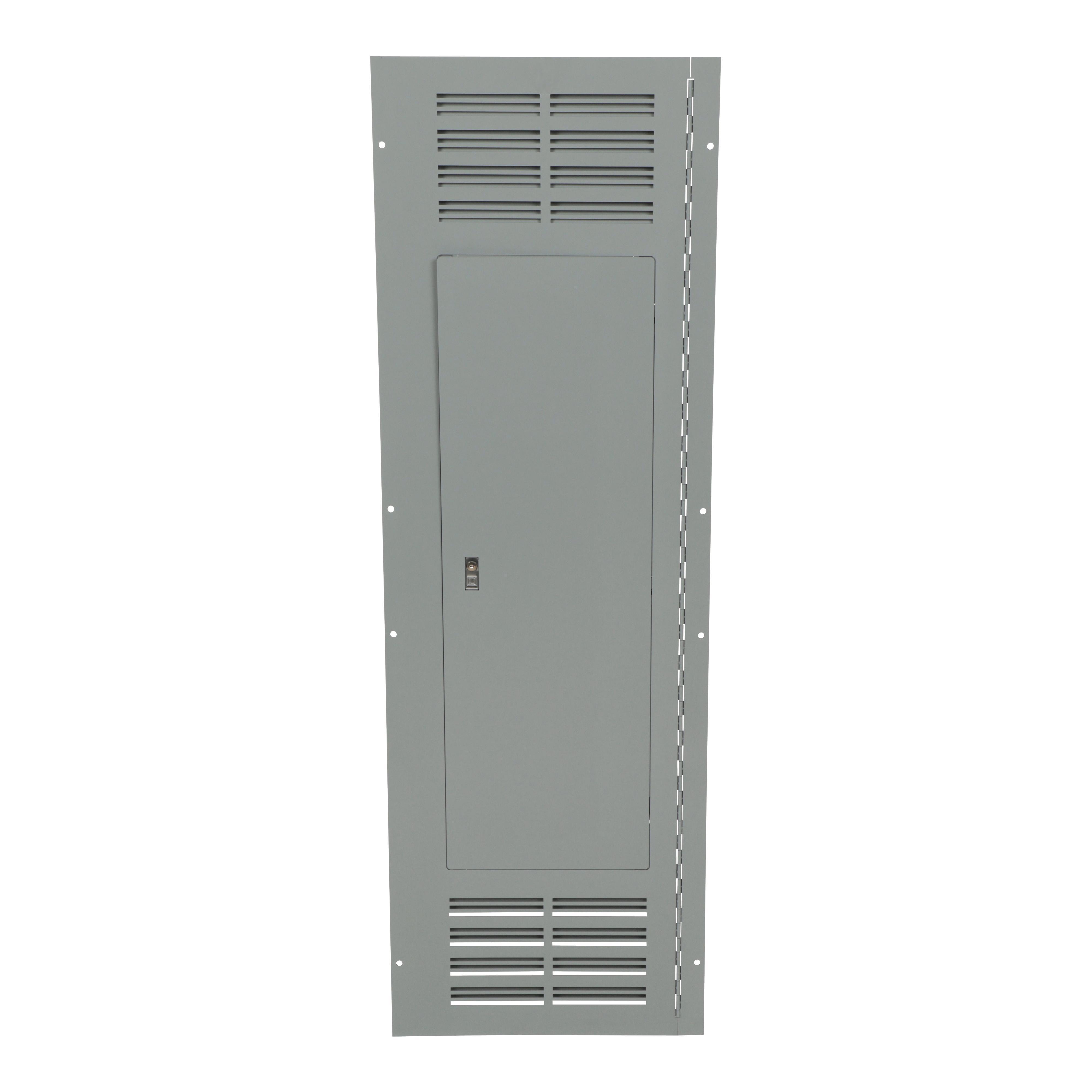 Square D™ NC62VSHR Hinged Ventilated Trim Front, 62 in L x 20 in W, For Use With NQ/NF Main Lug and Main Breaker Panelboard, Steel, Surface Mount
