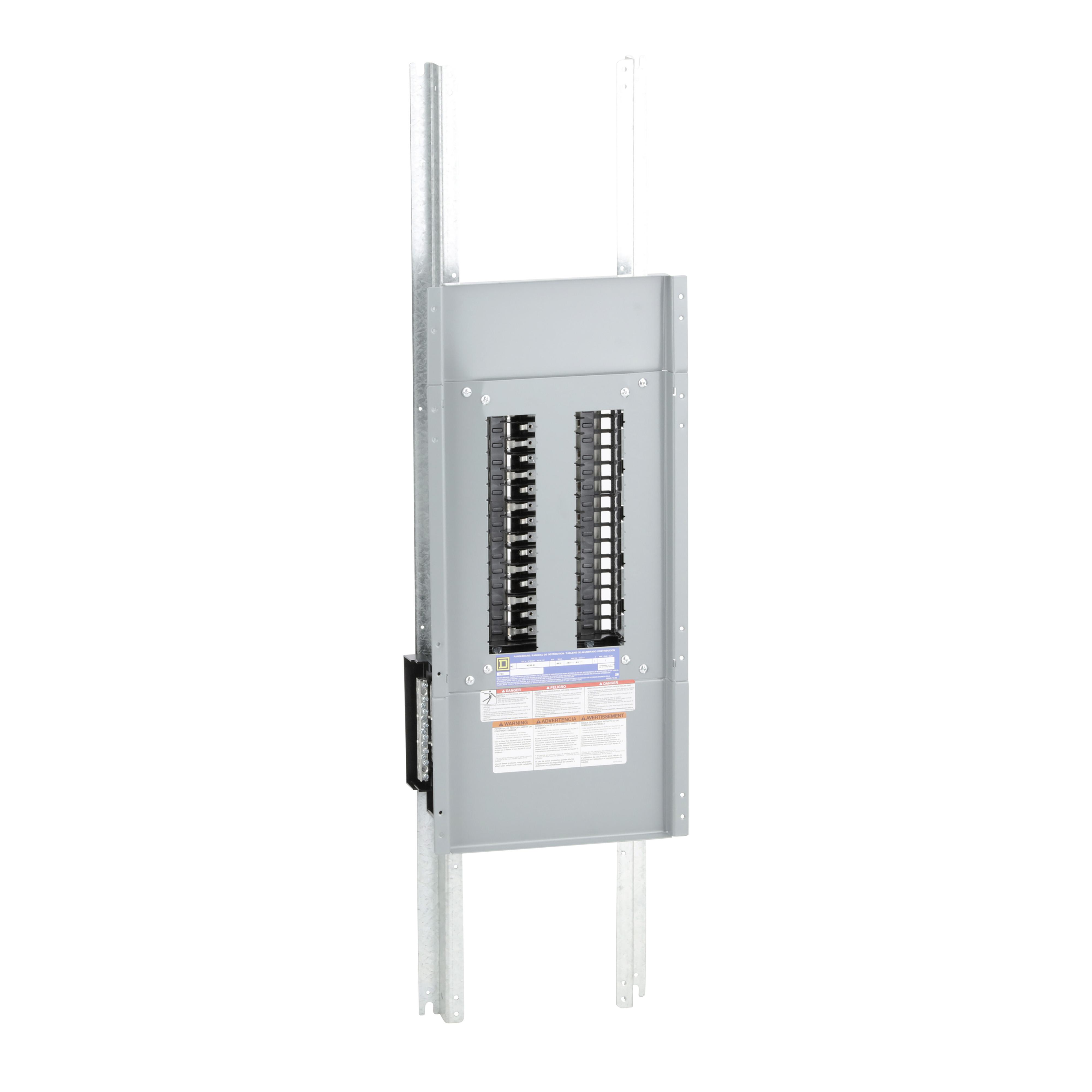Square D™ NQ30L4C NQ Series 1-Phase Panelboard Interior, 240 V AC/48 V DC, 400 A, 30 Spaces, 100000 A SCCR