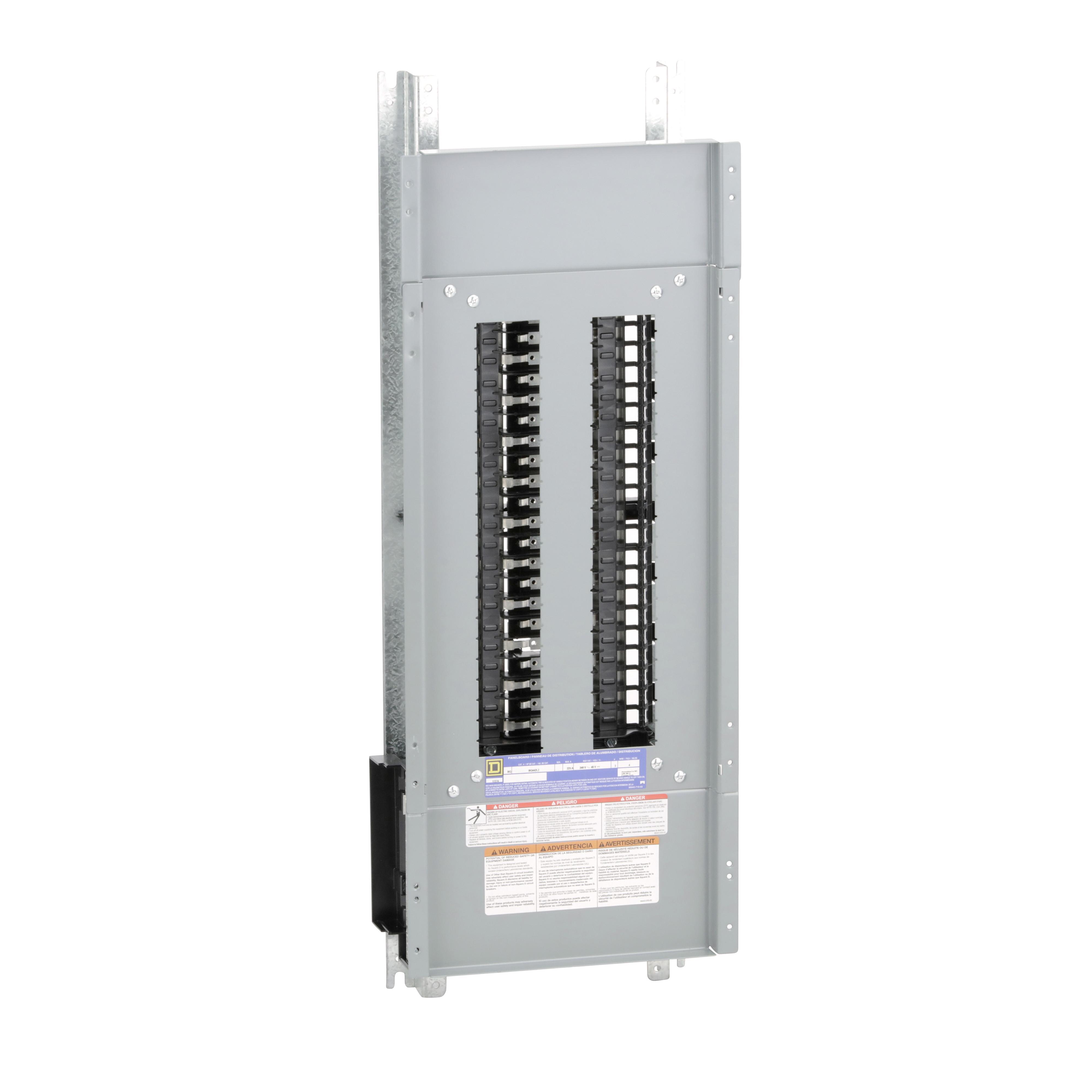 Square D™ NQ42L2 NQ Series 1-Phase Panelboard Interior, 240 V AC/48 V DC, 225 A, 42 Spaces, 100000 A SCCR