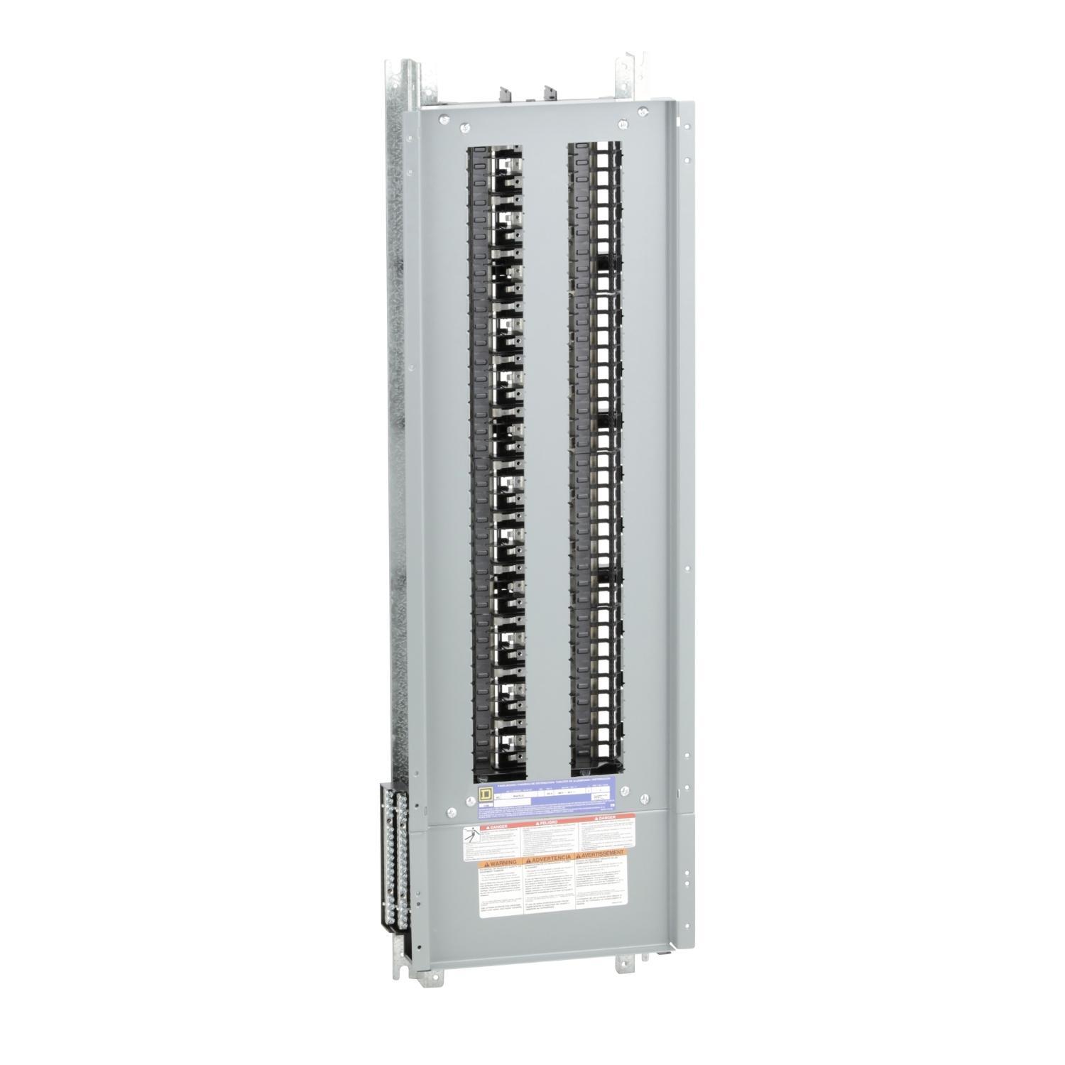 Square D™ NQ472L2C NQ Series 3-Phase Panelboard Interior, 240 V AC/48 V DC, 225 A, 72 Spaces
