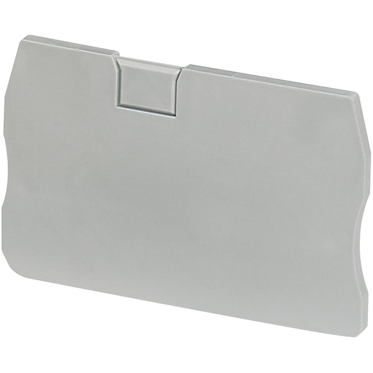 Square D™ NSYTRACR22 2-Point End Cover Plate, For Use With NSYTRP22 Spring Terminal Block and NSYTRR22 2.5 sq-mm Push-In Terminal Block, 2-Terminal, Gray
