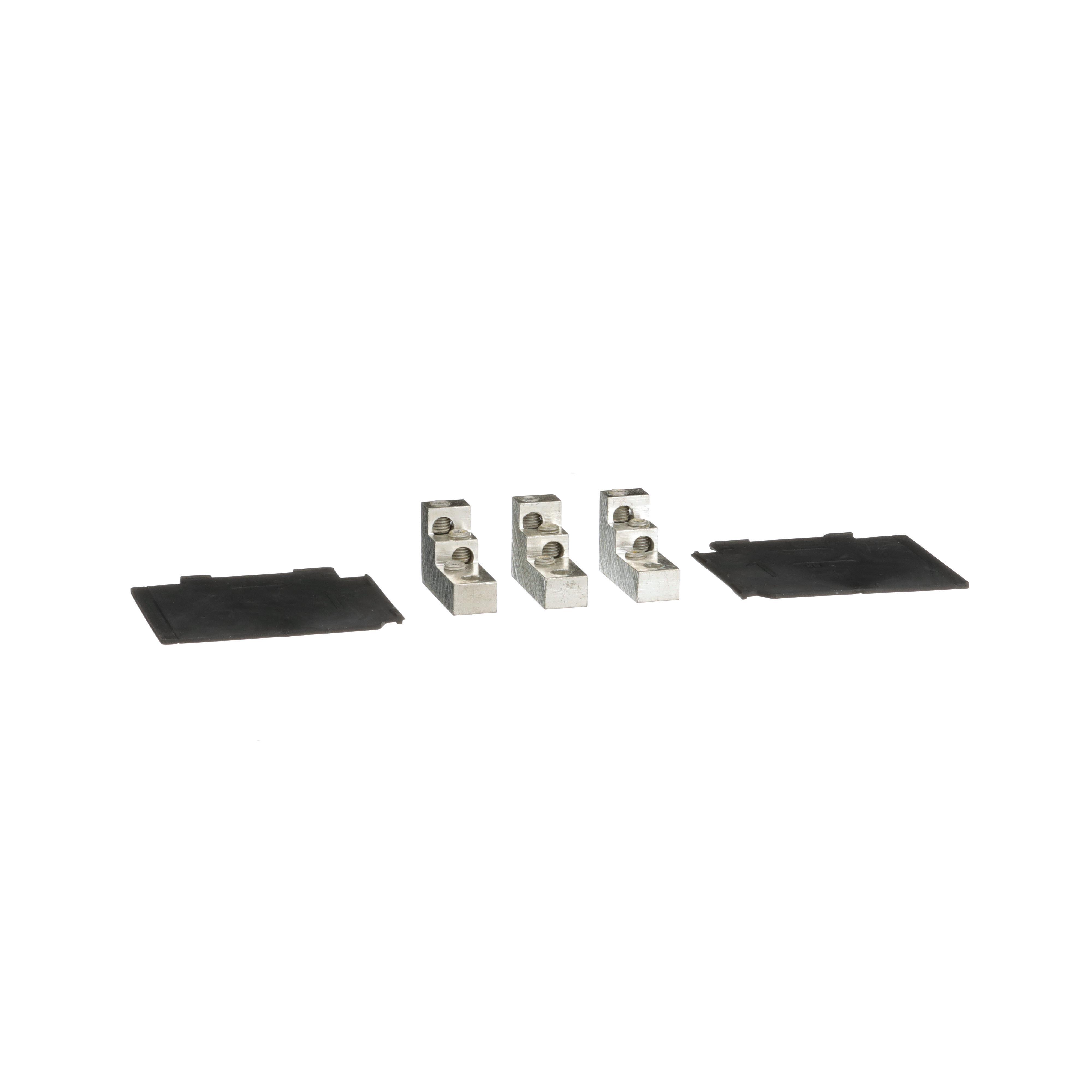 Schneider Electric PDC3BD2 Power Distribution Connector Kit With (2) Interphase Barrier, For Use With PowerPact B Frame, Compact NSXm 15 to 125 A Circuit Breaker, 14 to 2 AWG, Al/Cu Conductor, 3-Pole, Screw Terminal, 4.5/4 N-m Wire Binding Screw Torque