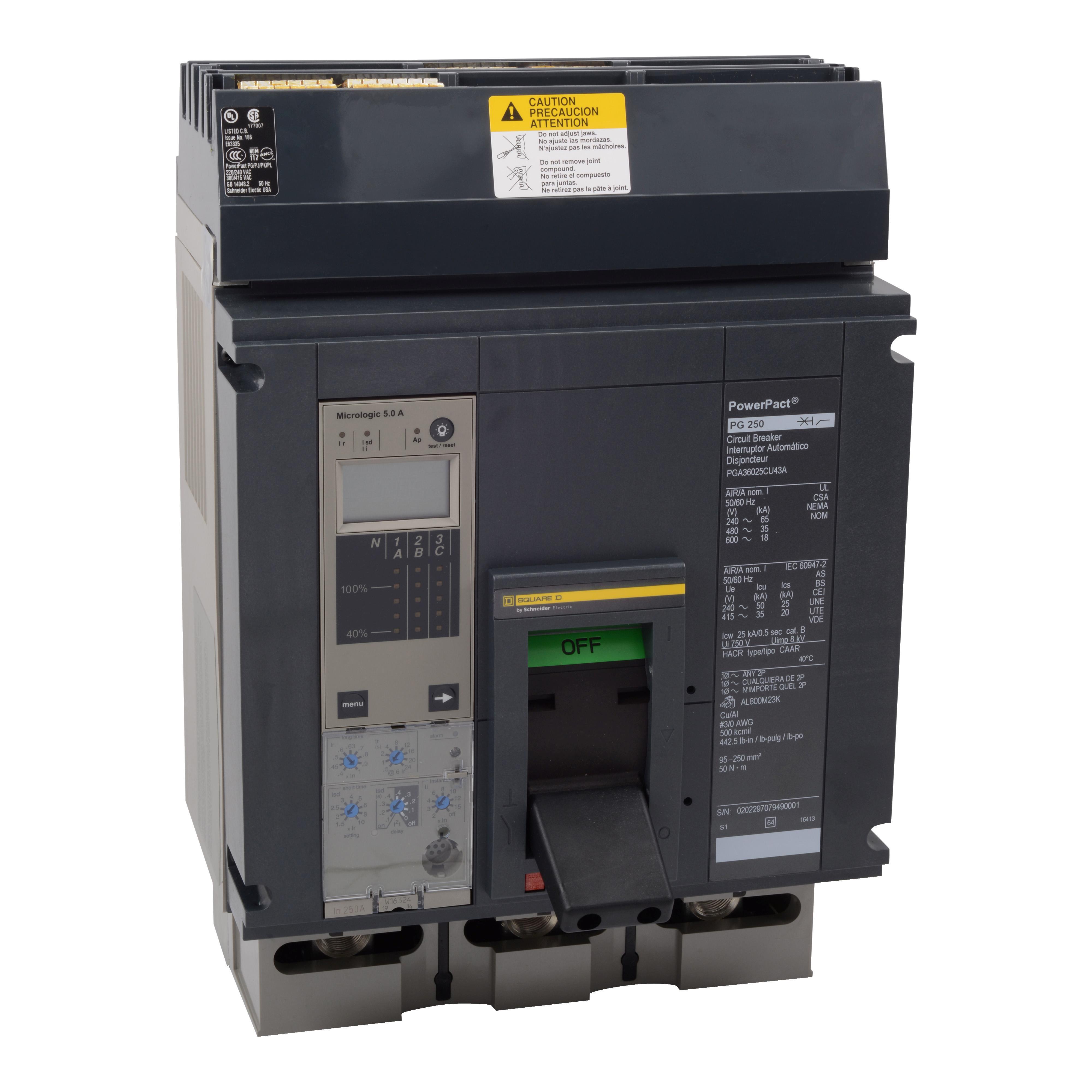 Square D™ PJA36060CU43A Molded Case Circuit Breakers