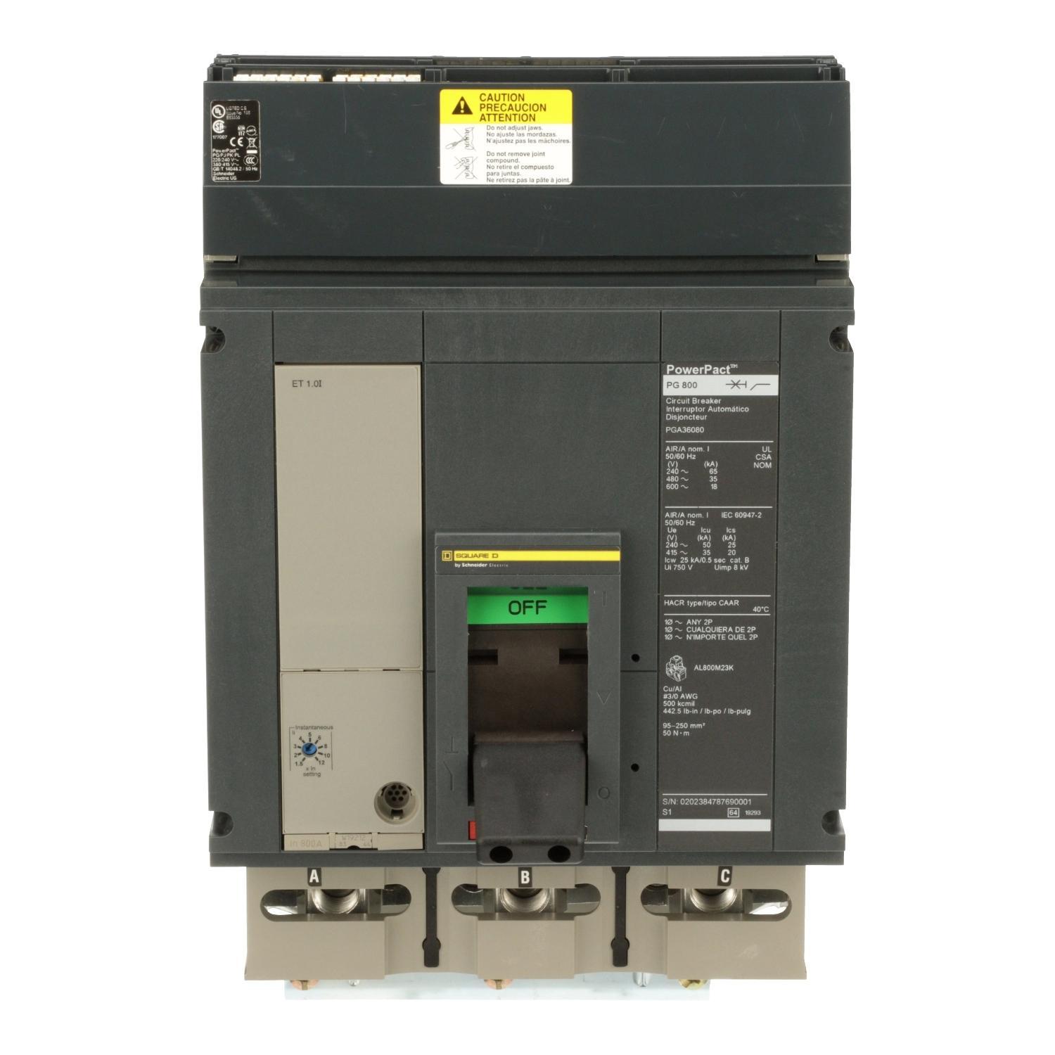 Square D™ PGA36080 Molded Case Circuit Breakers