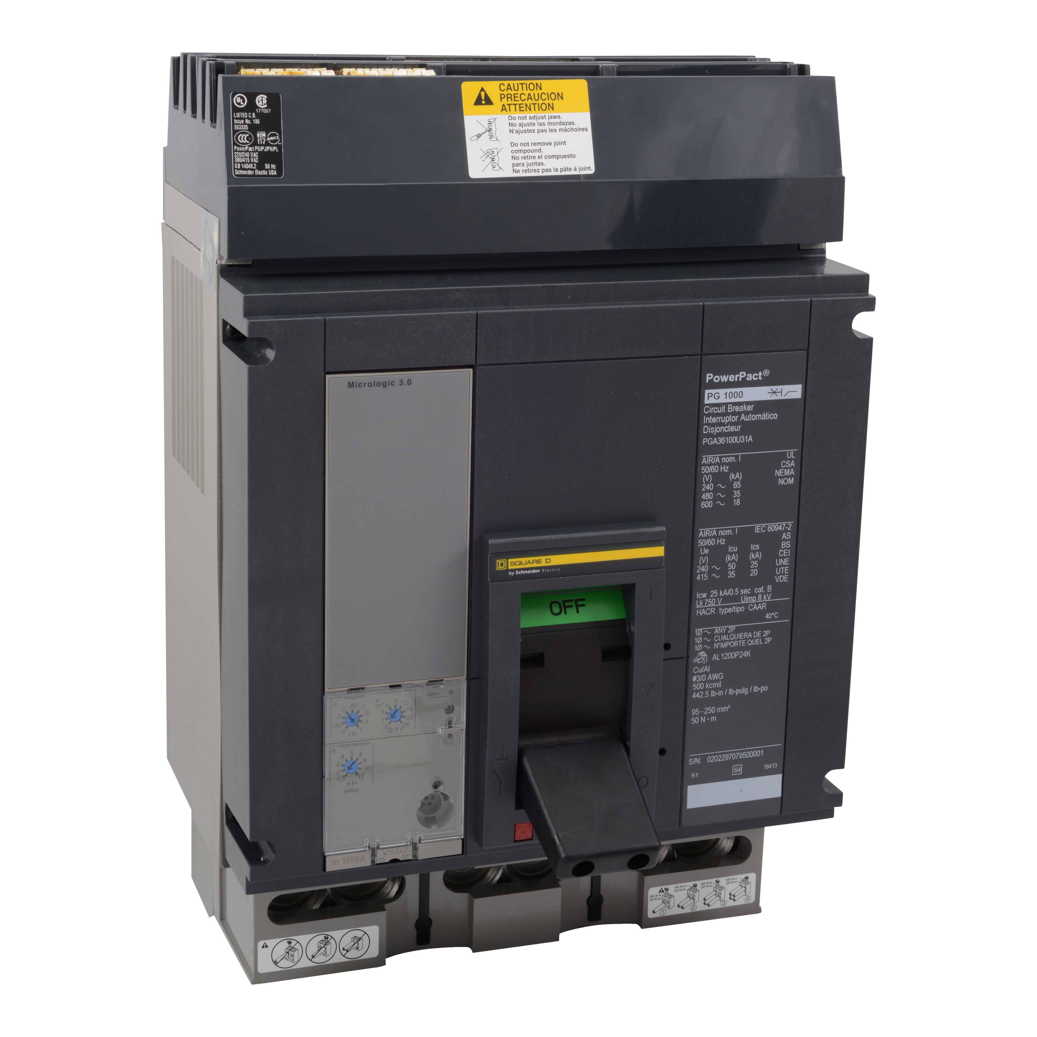 Square D™ PLA34120U33A Molded Case Circuit Breakers