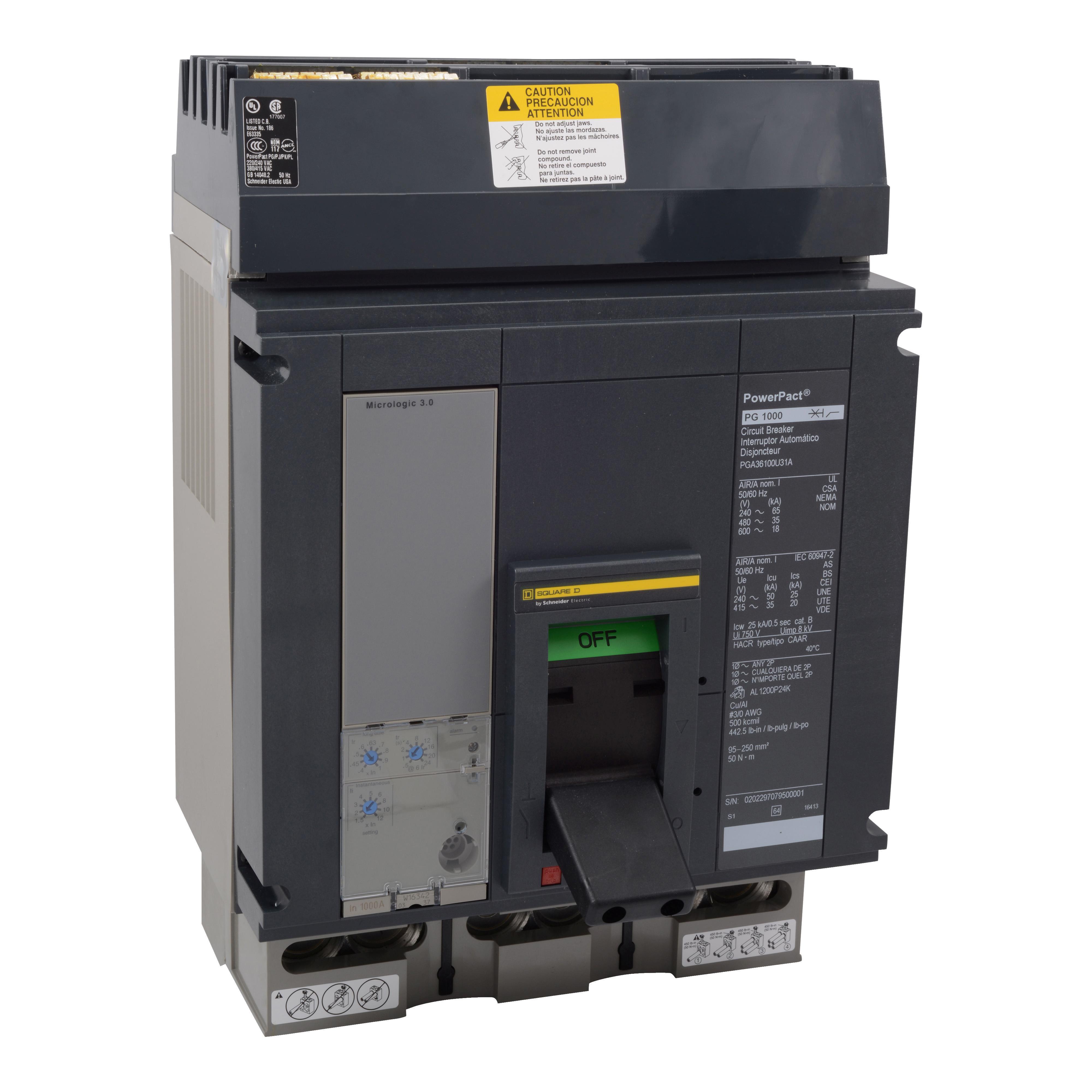 Square D™ PGA36100U41A Molded Case Circuit Breakers