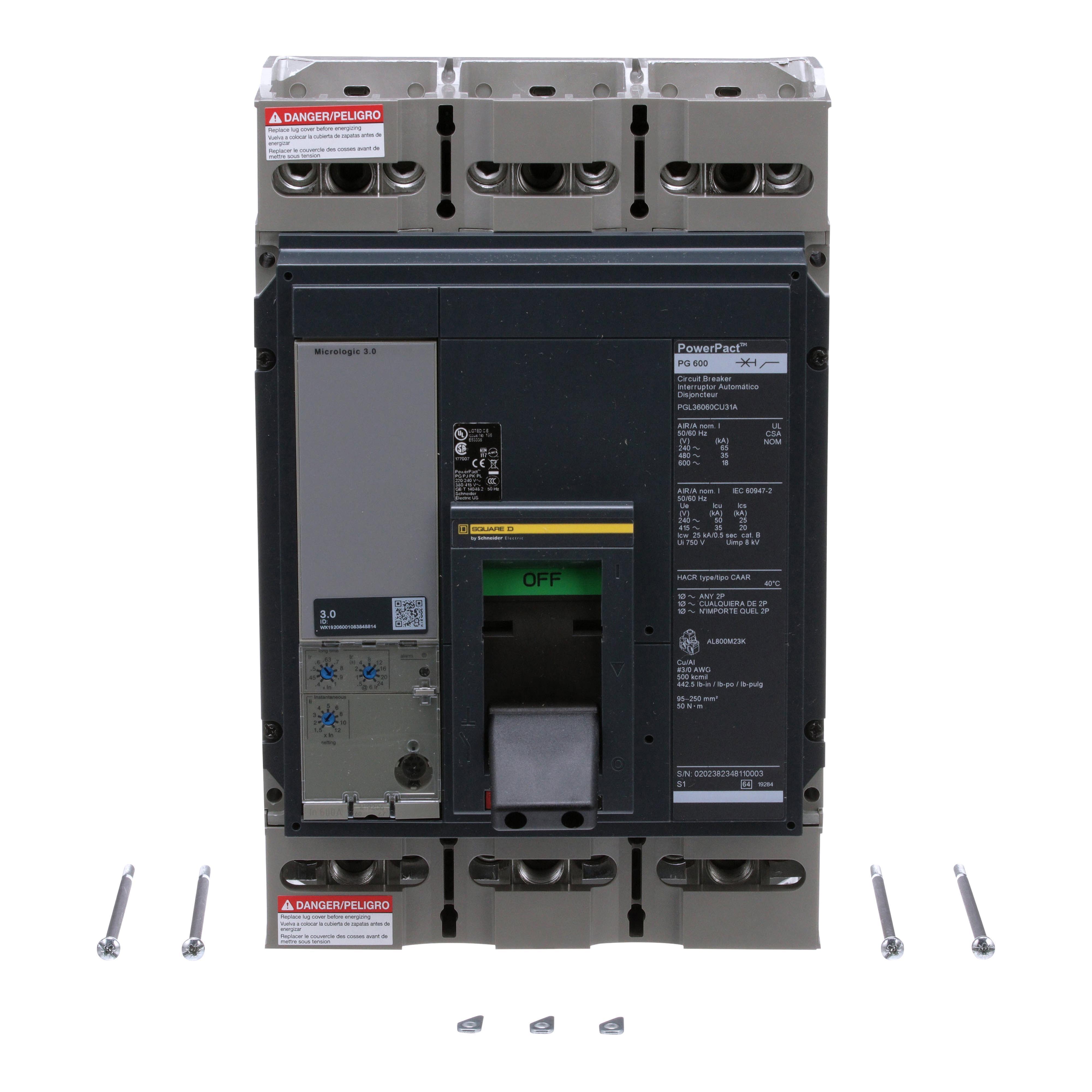Square D™ PGL36060CU31A Molded Case Circuit Breakers
