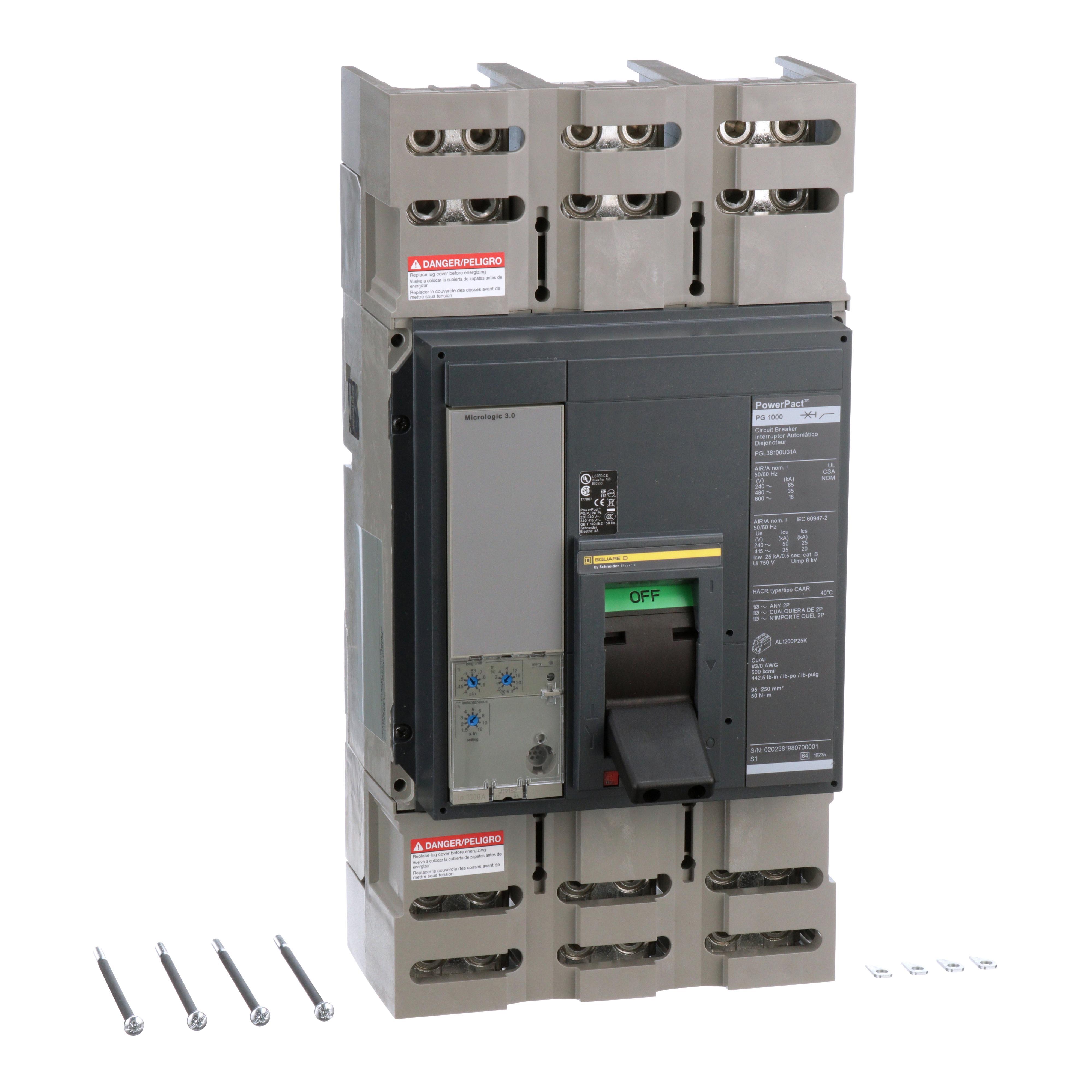 Square D™ PGL36100U31A Molded Case Circuit Breakers