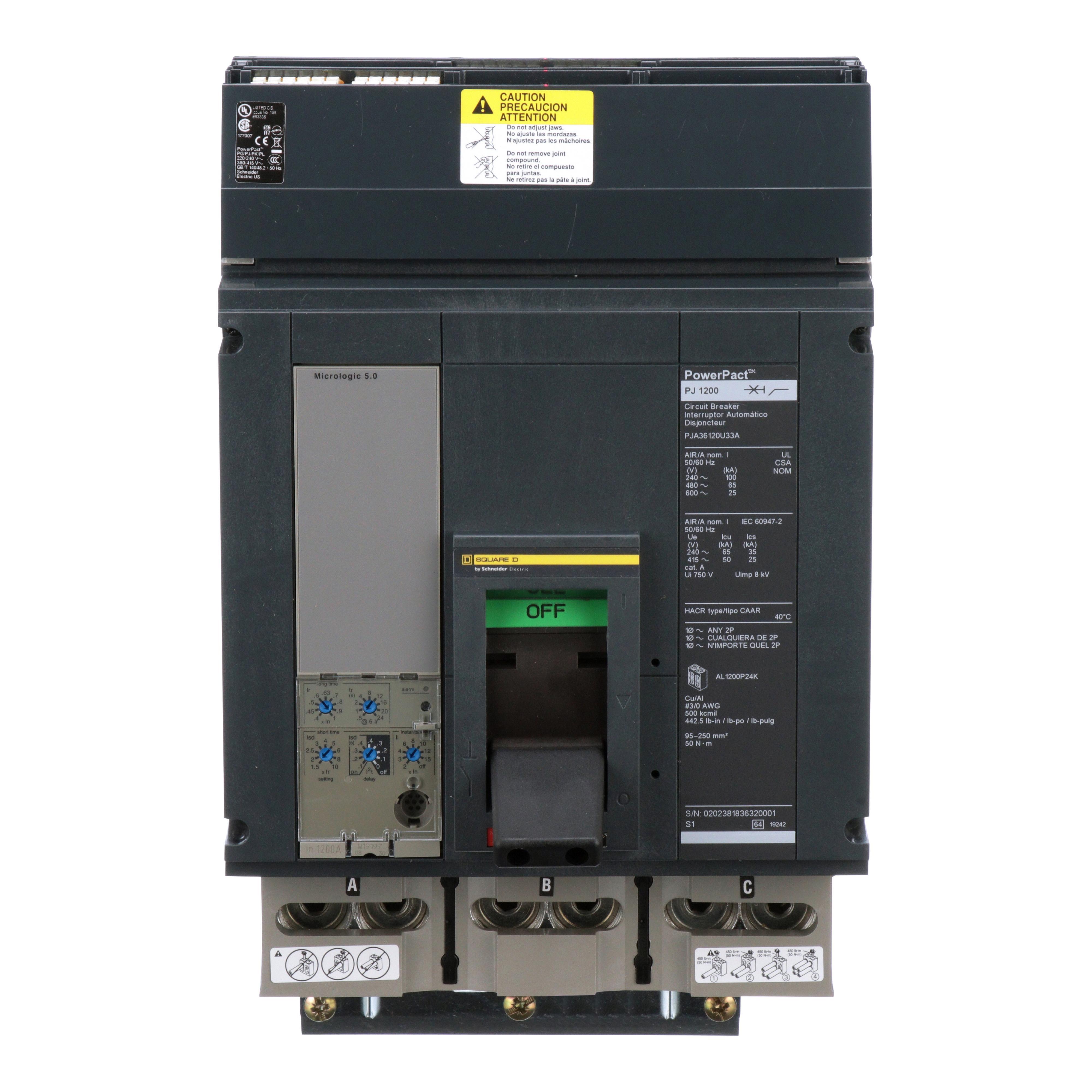 Square D™ PJA36120U33A Molded Case Circuit Breakers