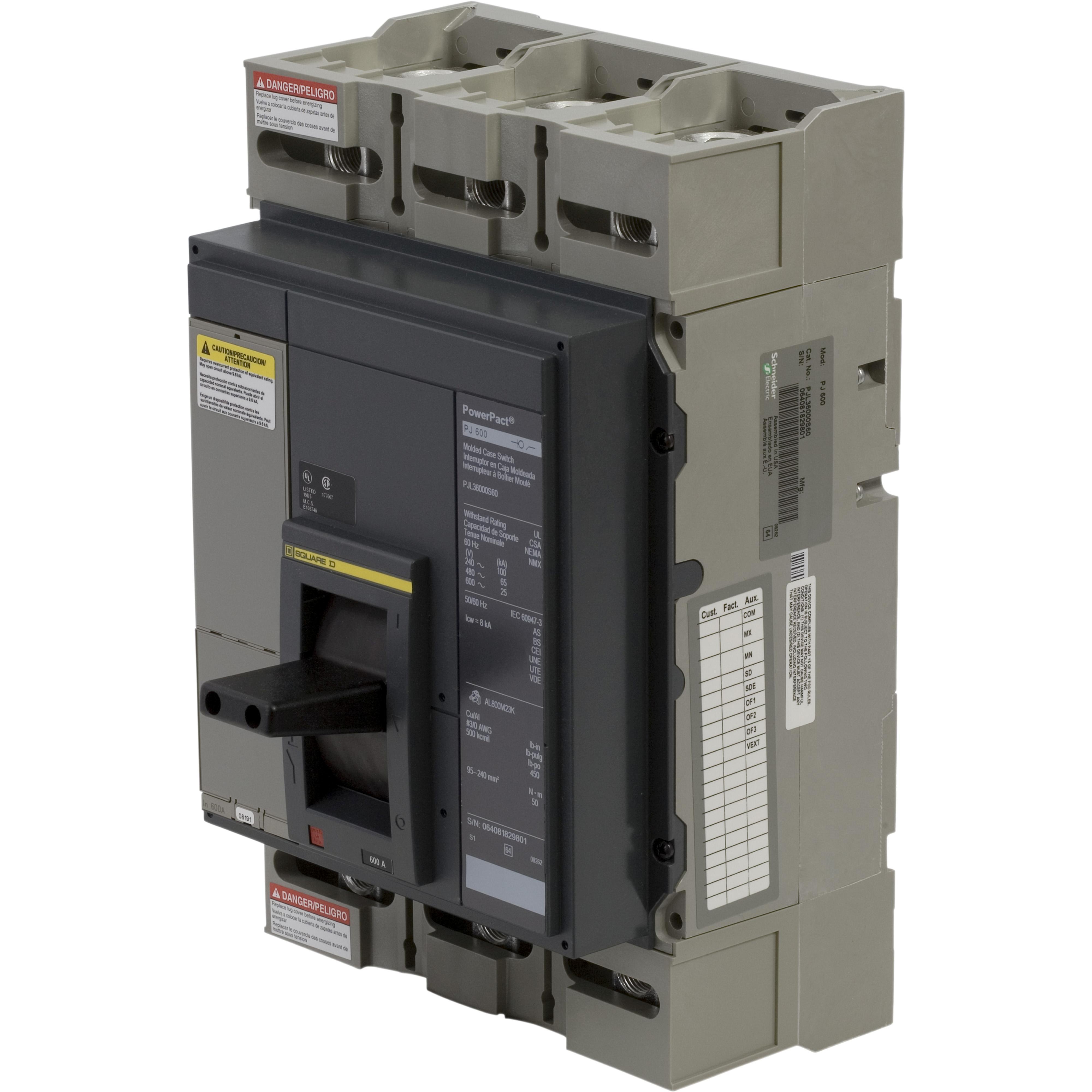 Square D™ PJL36060U63AE1 Molded Case Circuit Breakers